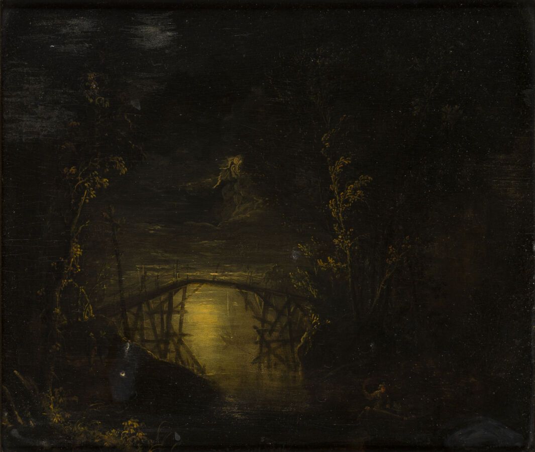 Null Aert VAN DER NEER (1603-1677) 
Estuary under a lively moonlight, in the for&hellip;