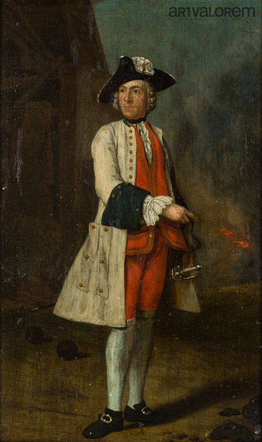 Null Peter Jacob HOREMANS (1700-1776)
Porträt eines Hauptmanns der Grenadiere,
Ö&hellip;