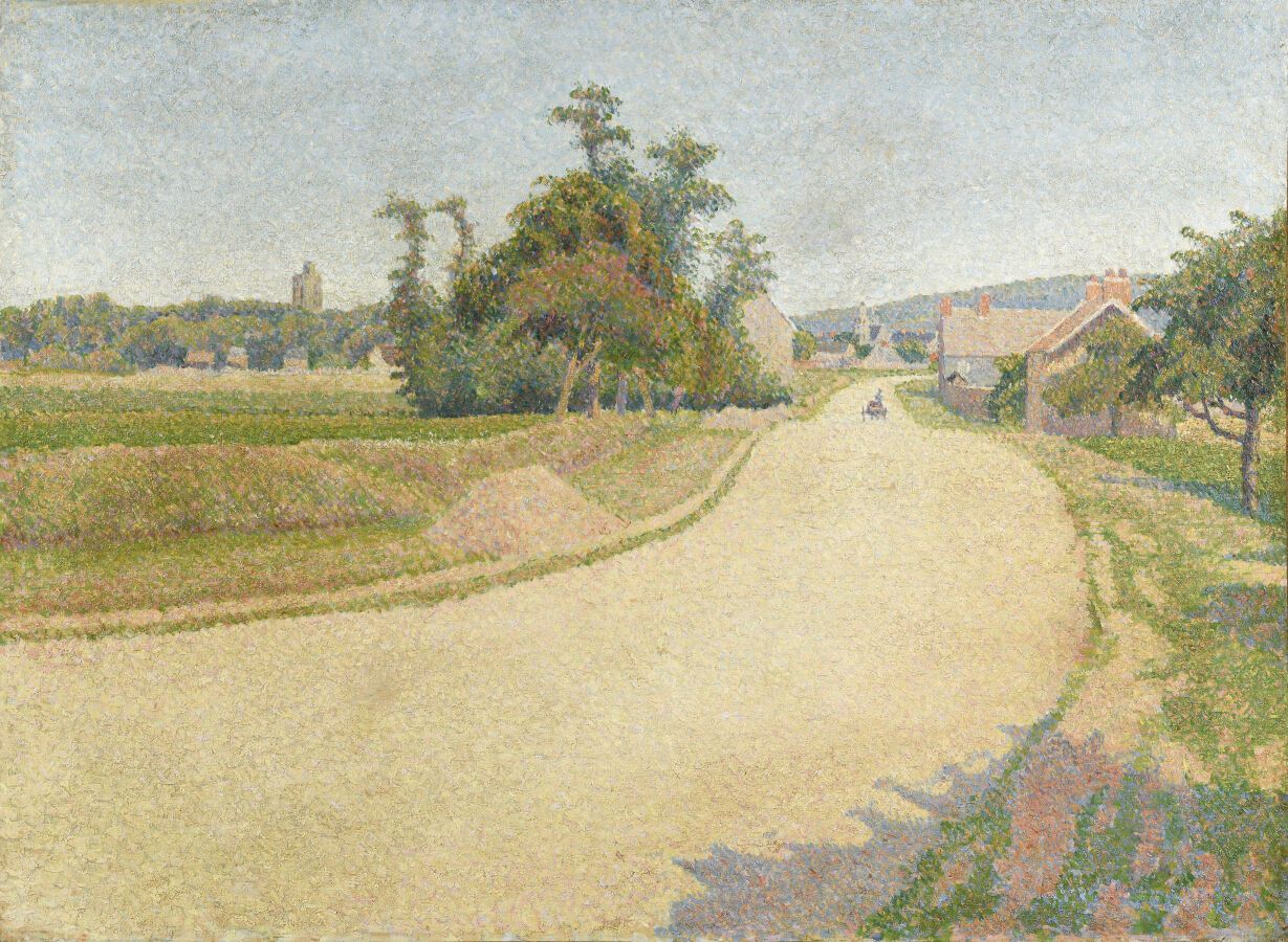 Null Louis HAYET (1864-1940) attributed to 
Entrance to Gisors, road to Rouen, 1&hellip;