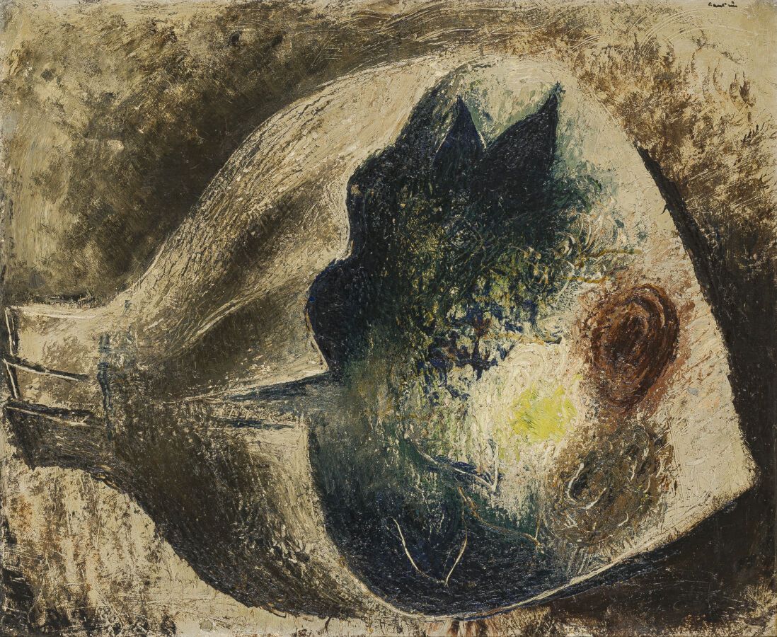 Null 让-福里埃 (1898-1964)
白色的花束，1929年
布面油画（有裂缝的痕迹，小部分缺失，小部分修复）。
右上方有签名。画框上有一个标签：GAL&hellip;