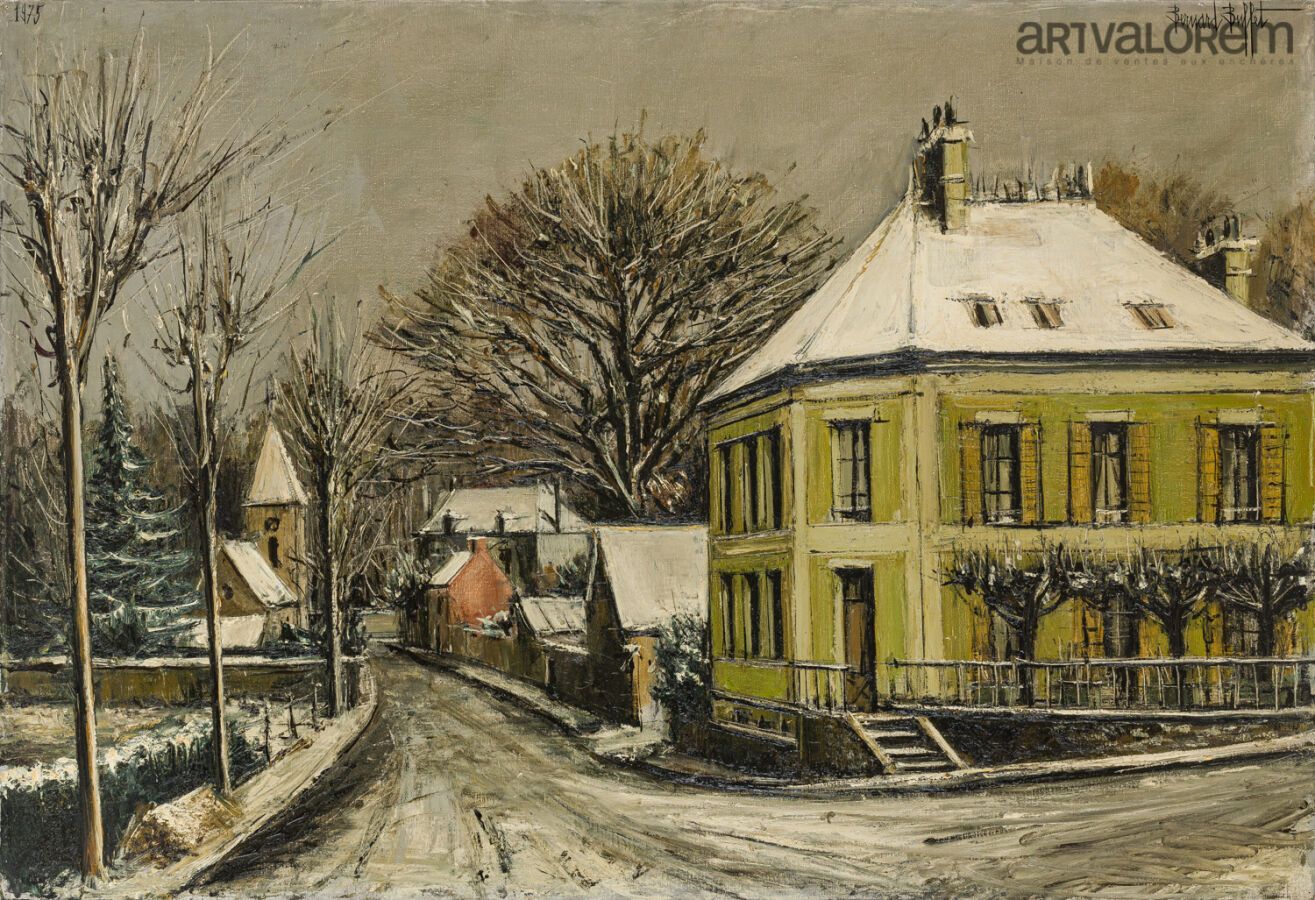 Null 伯纳德-布菲 (1928-1999)
Chevreuse山谷，Chevreuse, 1975年
布面油画。
右上方有签名，左上方有日期。背面：标题；献&hellip;