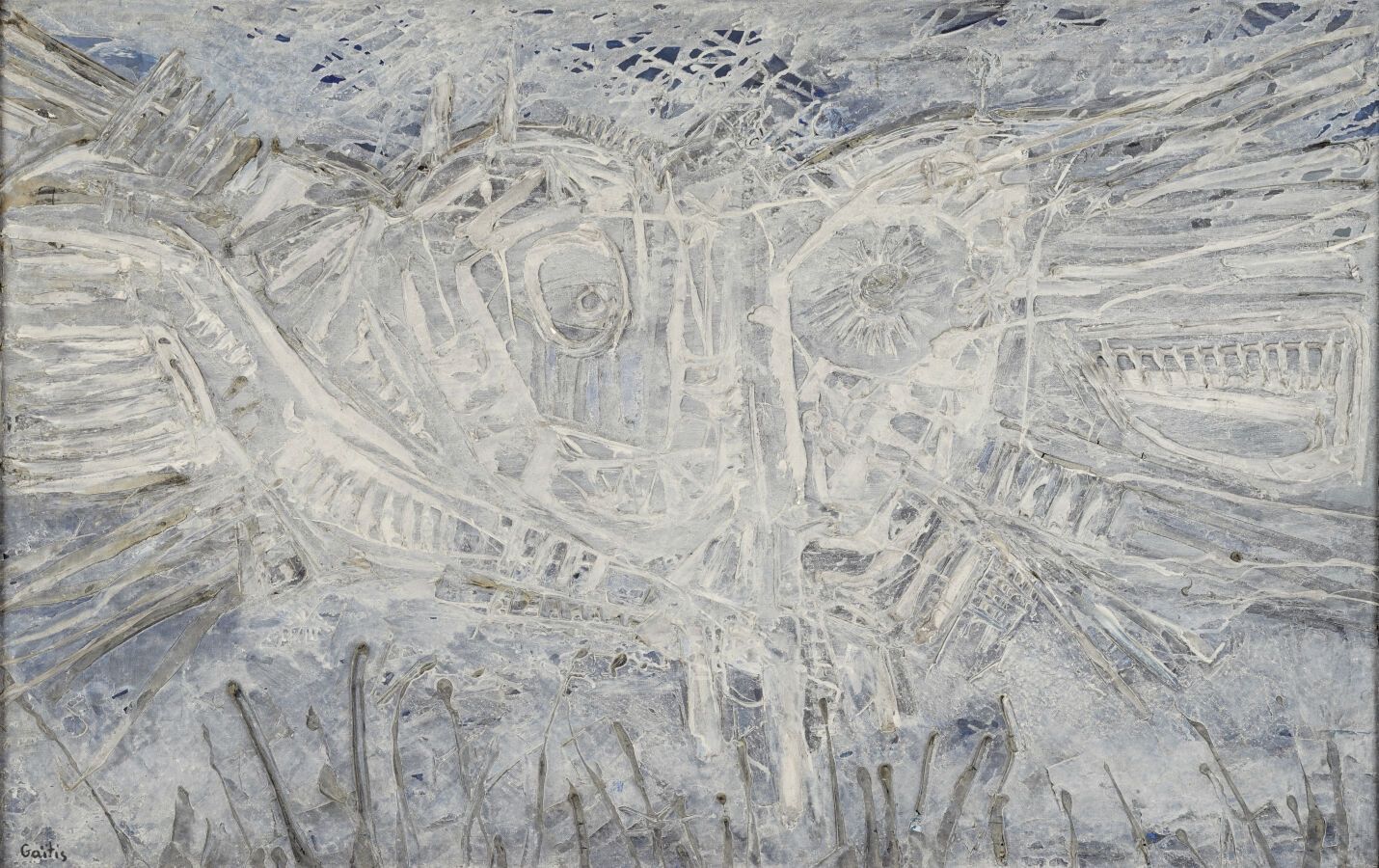 Null 亚尼斯-盖提斯(1923-1984)
白猫头鹰
布面油画（小幅缺失）。
左下方有签名。担架上有：Galerie Abel Rosenberg的标签，编&hellip;