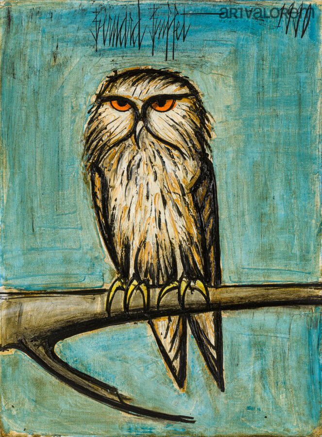 Null Bernard BUFFET (1928-1999)
Owl on a branch, 1990
Oil on canvas.
Signed uppe&hellip;