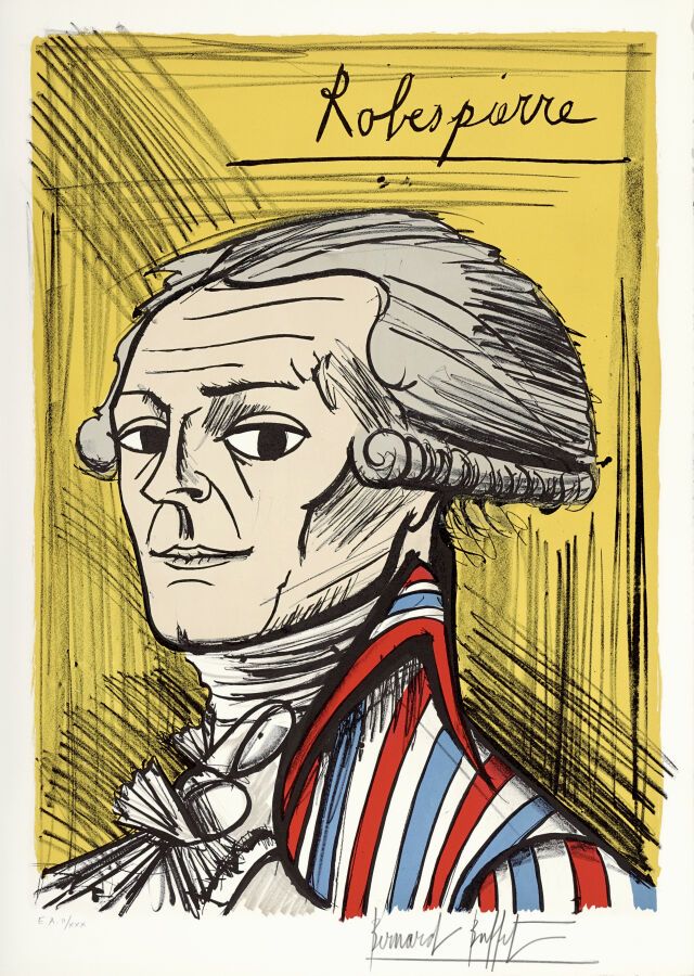 Null 布费特-伯纳德, 1928-1999
法国大革命 1789, 1977
书和10幅彩色石板画套件。全部采用Arches牛皮纸。在Mourlot印刷机上&hellip;