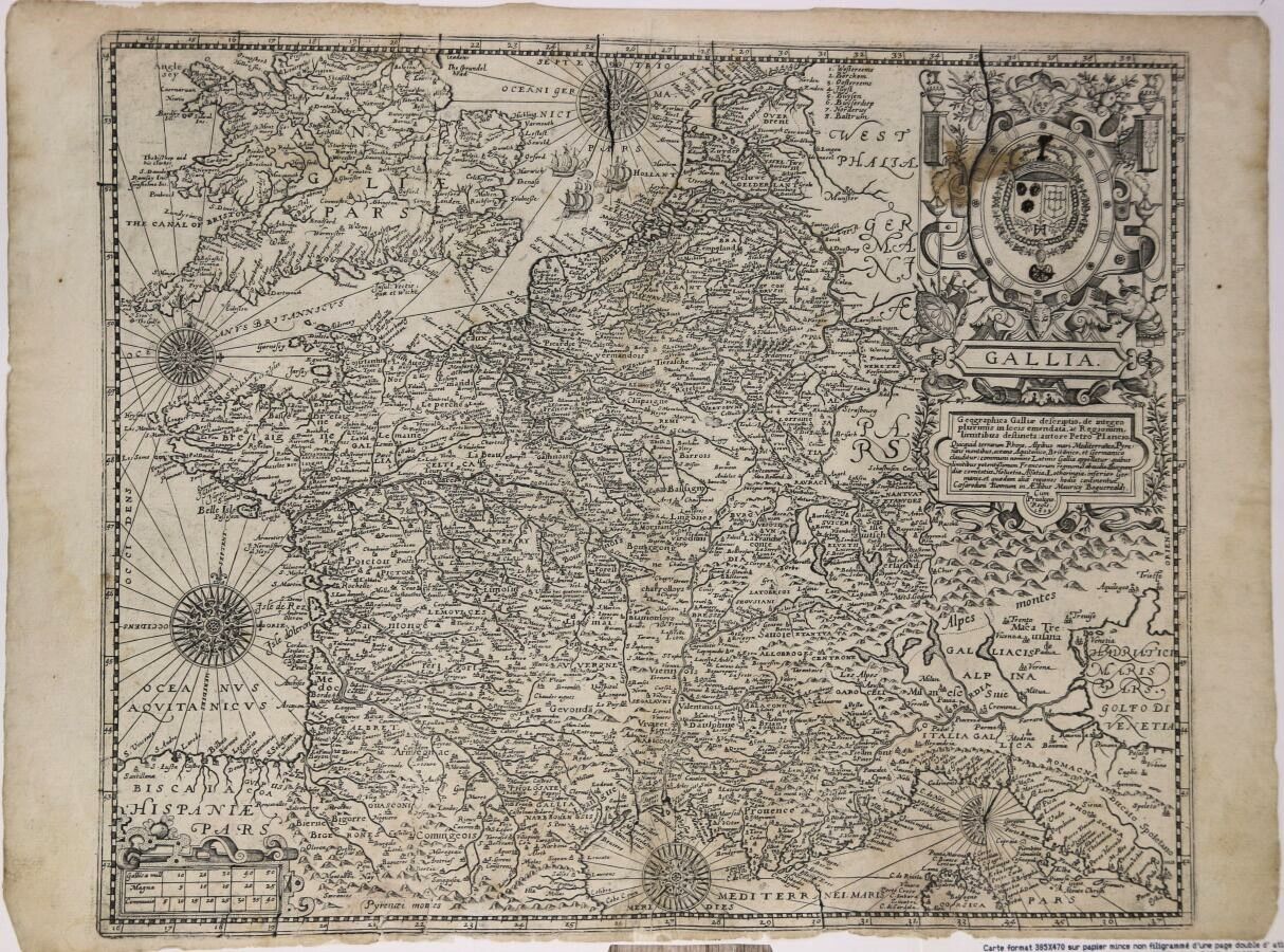 Null BOUGUEREAU, Maurice / PLANCIUS, Petrus. Gallia. Tours, 1593 [1594. 
Noir et&hellip;