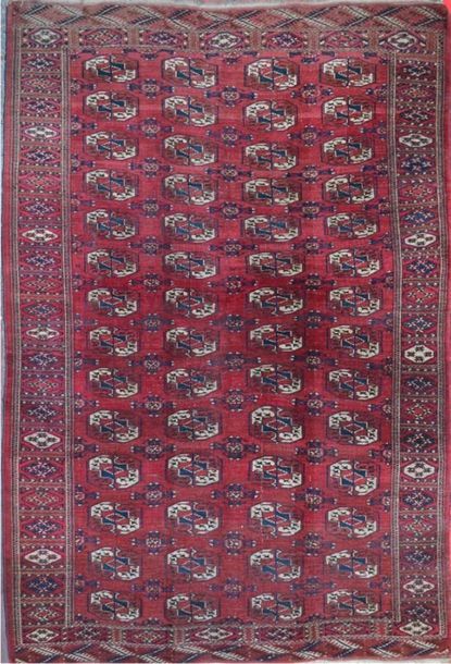Null Grand TEKKE BOUKHARA (Turkmèn). Première partie du XXe. 
Velours en laine s&hellip;