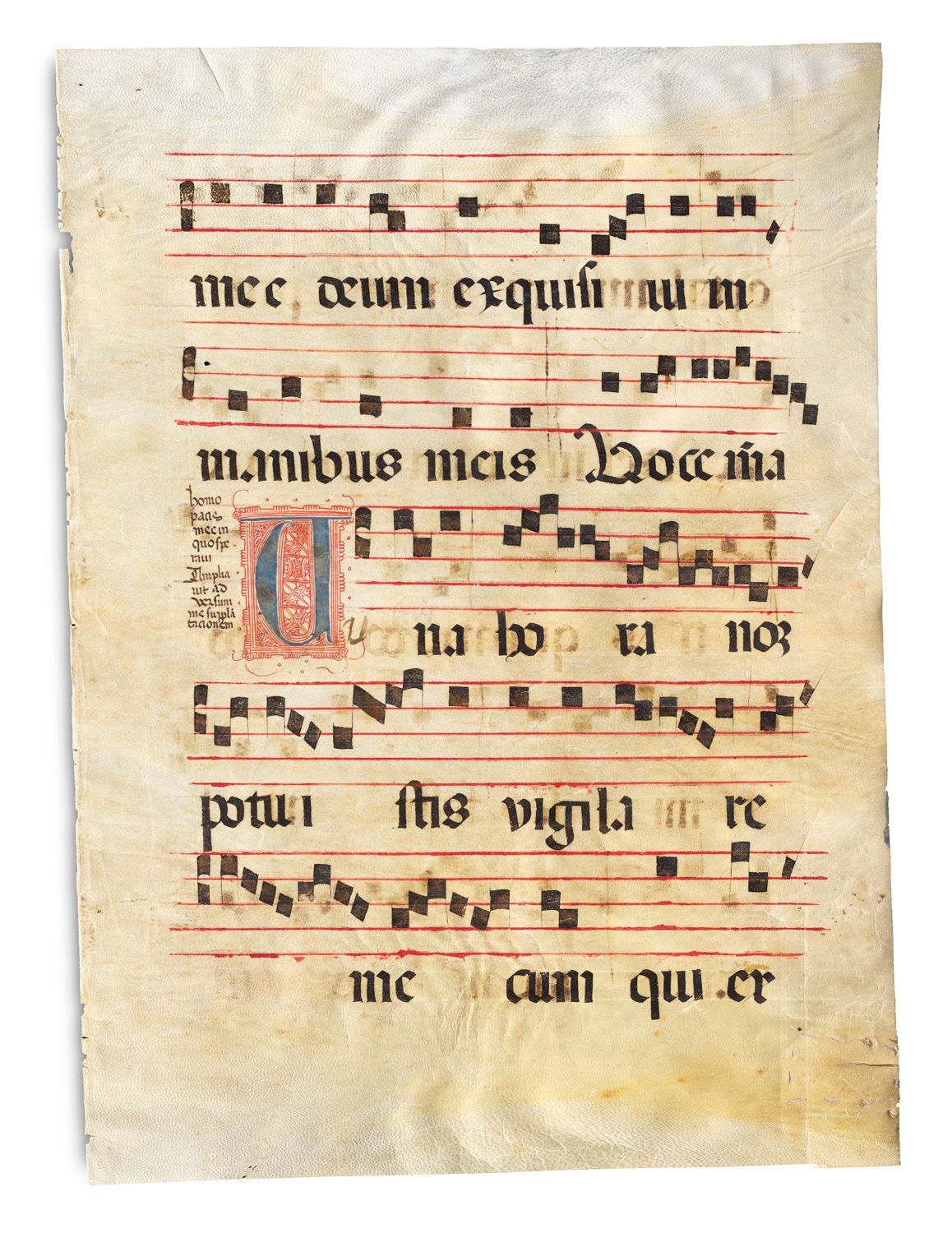 Sammlung von drei Antiphonarblättern mit insgesamt einer Bild-Initiale und zwei &hellip;