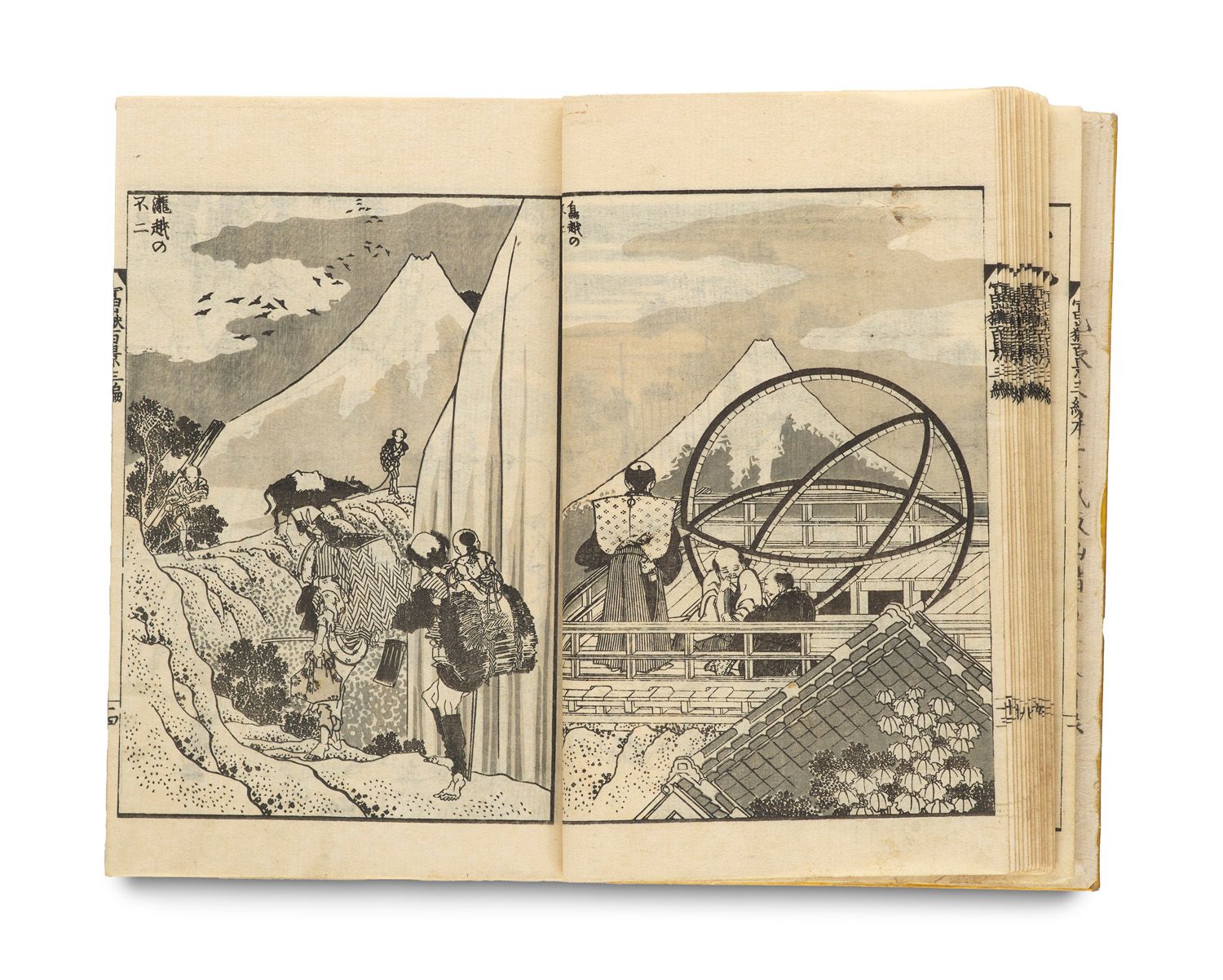 Hokusai, Katsushika Sammlung von 5 japanischen Blockbüchern. Durchgehend illustr&hellip;