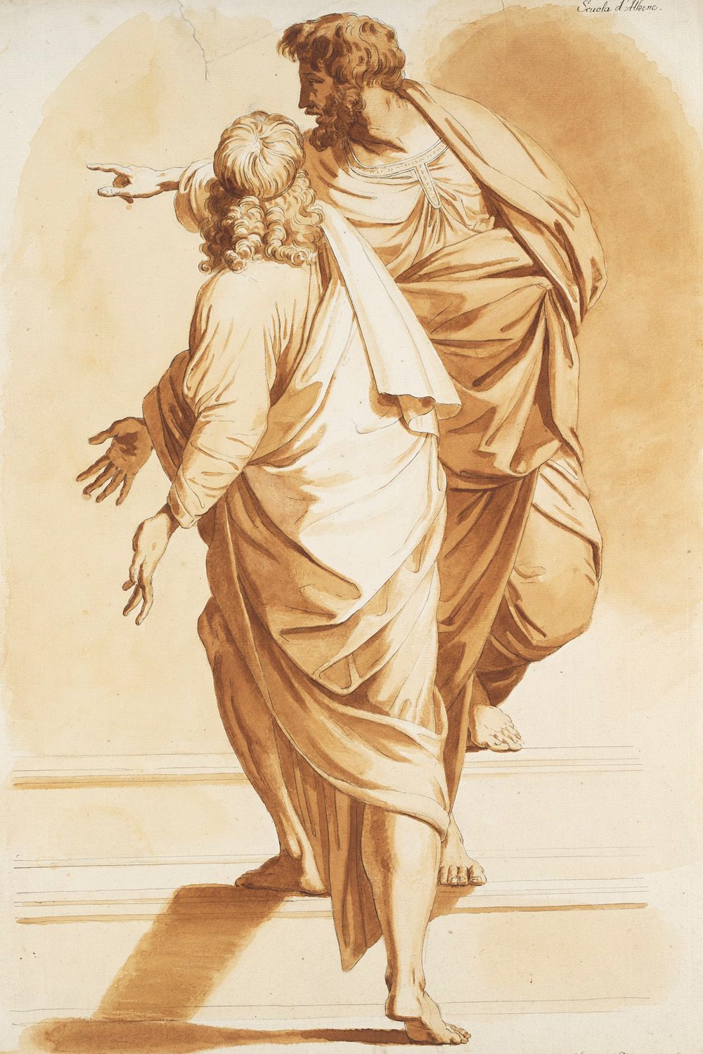Zwinger, Gustav Philipp Scuola d' Athene (nach Raffael). 1801. Laviertes Aquarel&hellip;