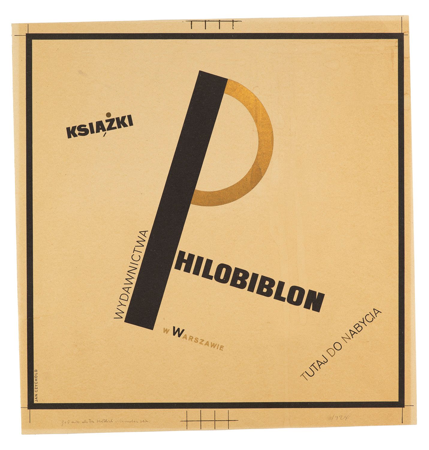 Tschichold, Jan Philobiblon. 1924. Holzschnitt in Schwarz und Gold auf Velin. 35&hellip;