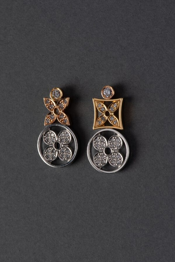 LOUIS VUITTON: Idylle blossom earrings Pair of three 7…
