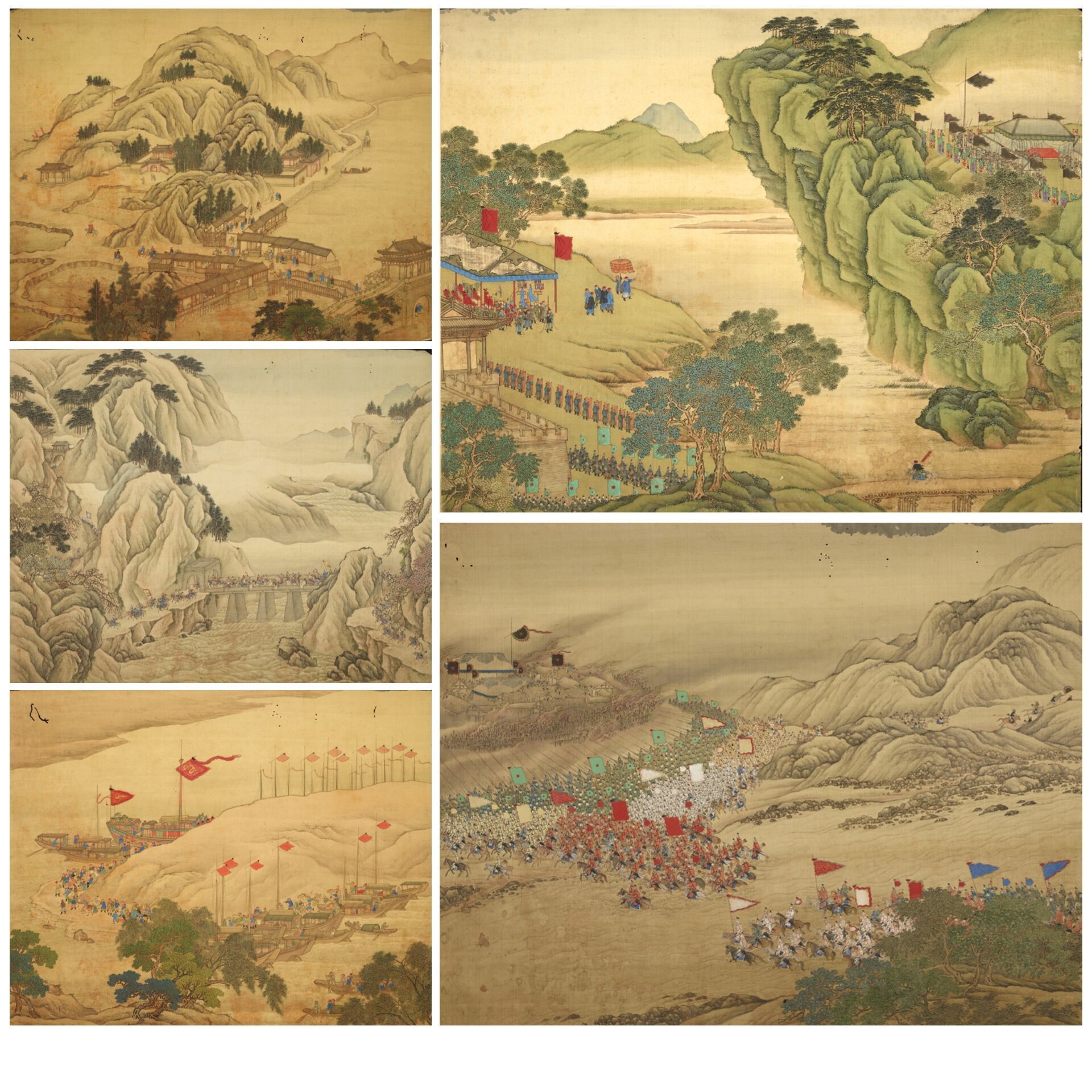 Null Chine, fin XVIIe début XVIIIe siècle, 
Ensemble comprenant cinq encres et c&hellip;