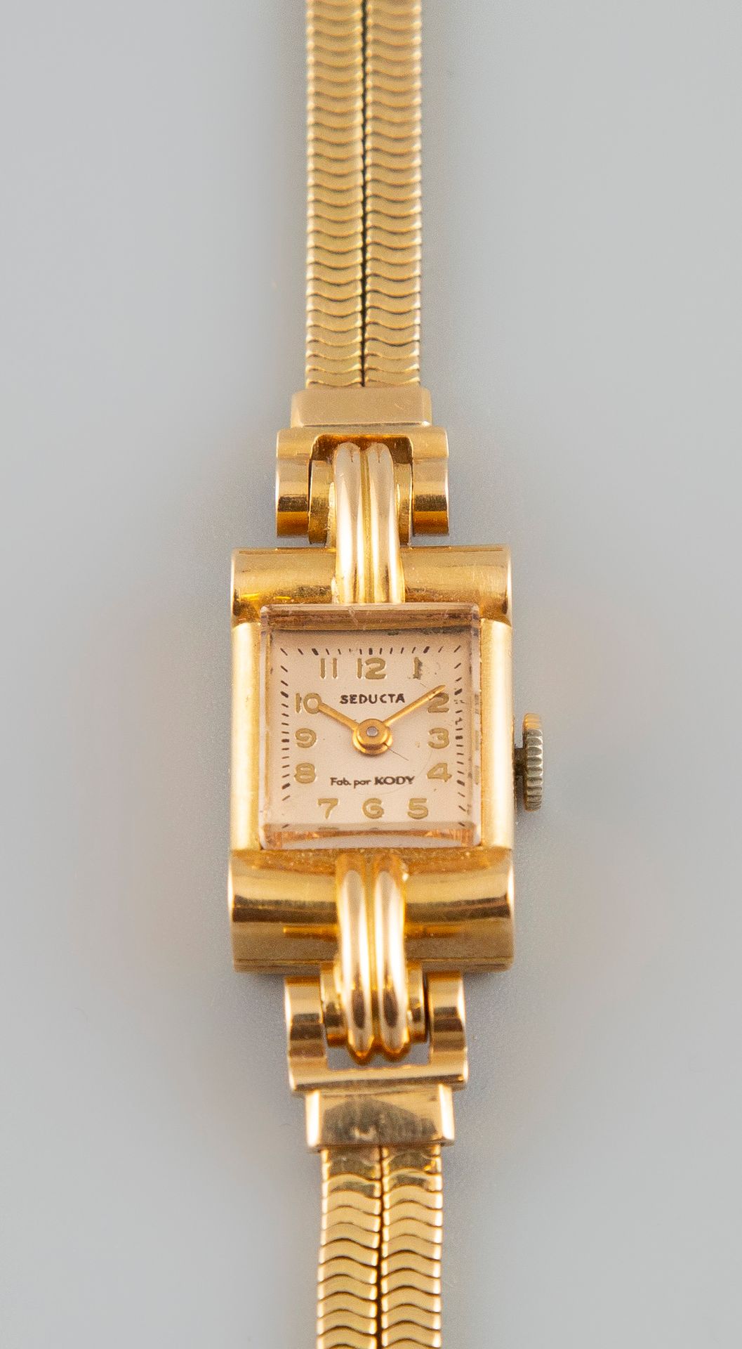 Null SEDUCTA。50年代的18K黄金750度的女士腕表。不保证运动。毛重31.7克。
