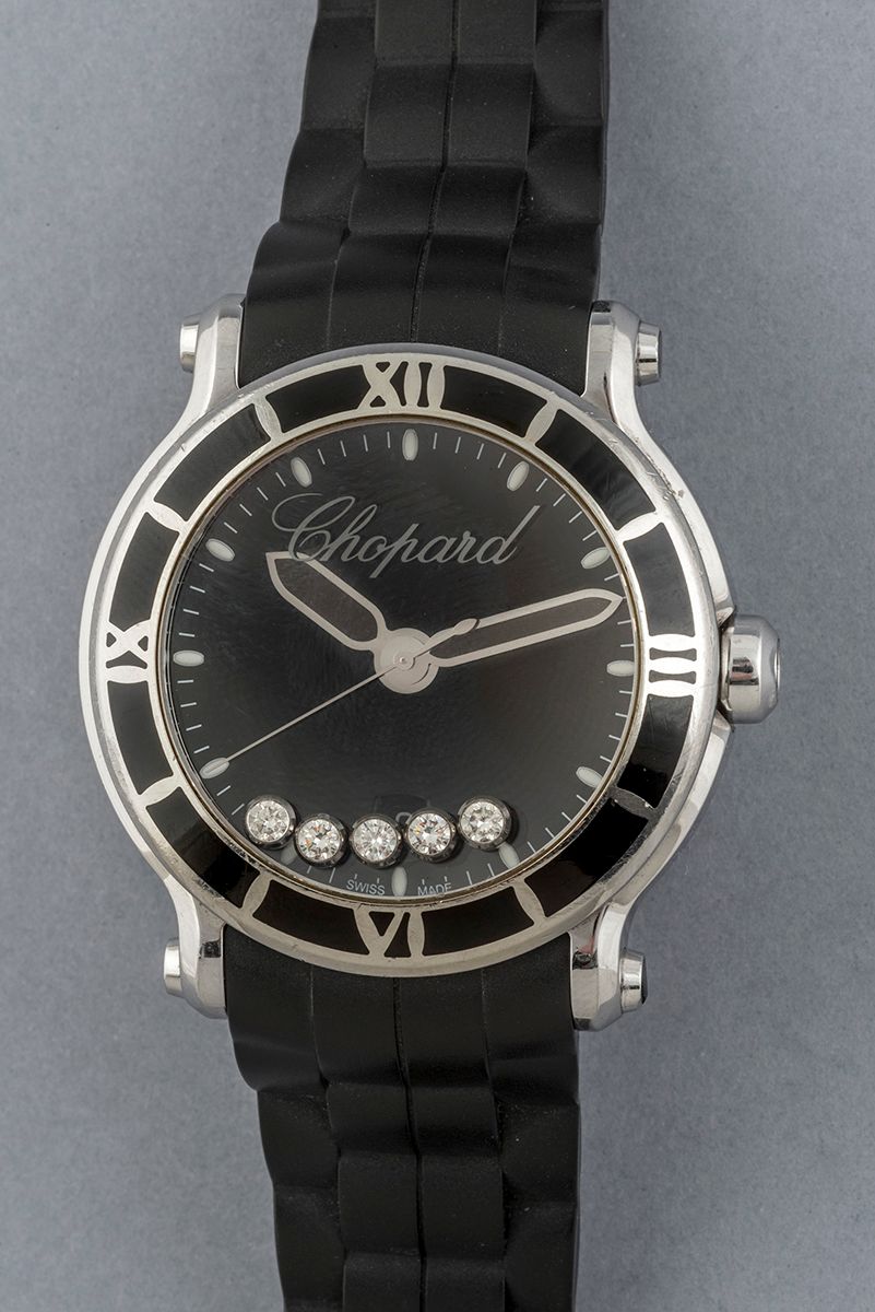 Null CHOPARD. Men's steel watch model Happy sport. Ref.288525-3005, n°1632494. T&hellip;