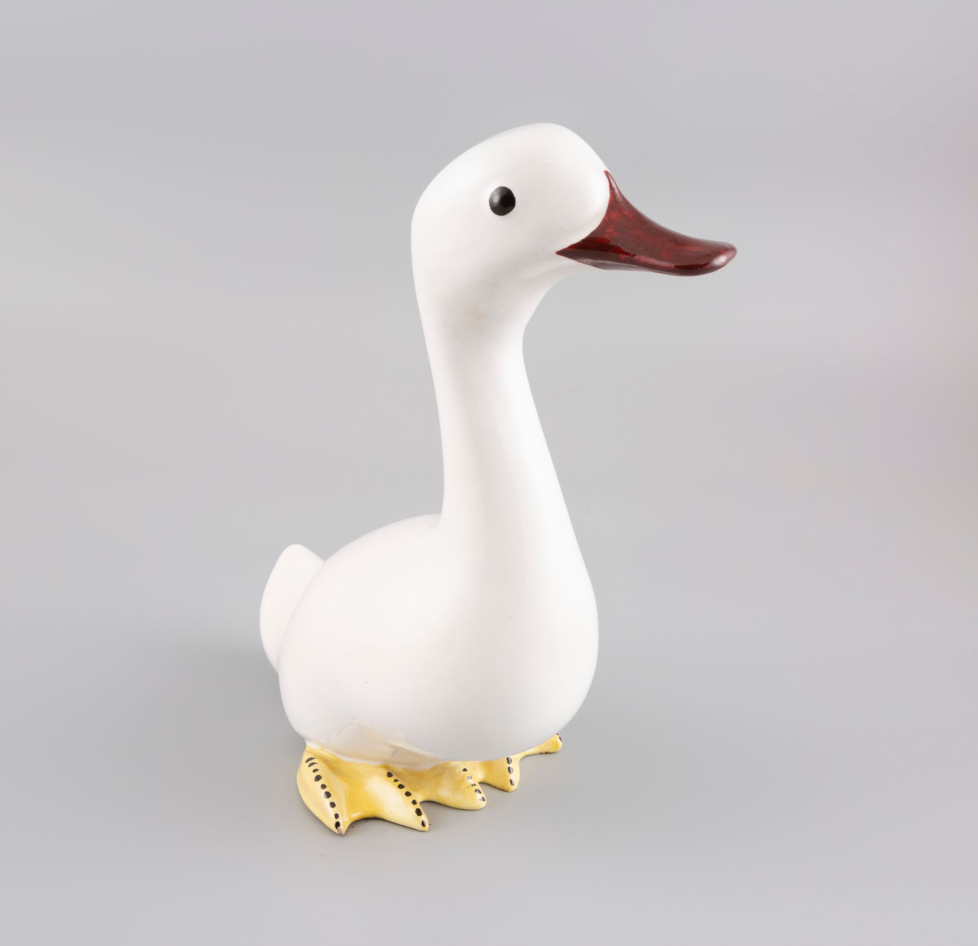 Null Ceramic goose. Signed Cassin. H.28cm.