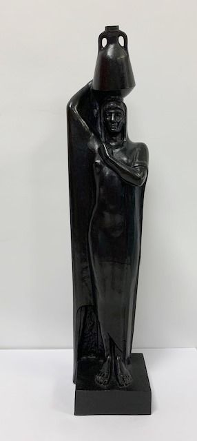 Null 
在马哈茂德-穆克塔尔（1891-1934）之后。"在尼罗河的边缘"。青铜雕塑。Susse fondeur，巴黎。高42厘米。