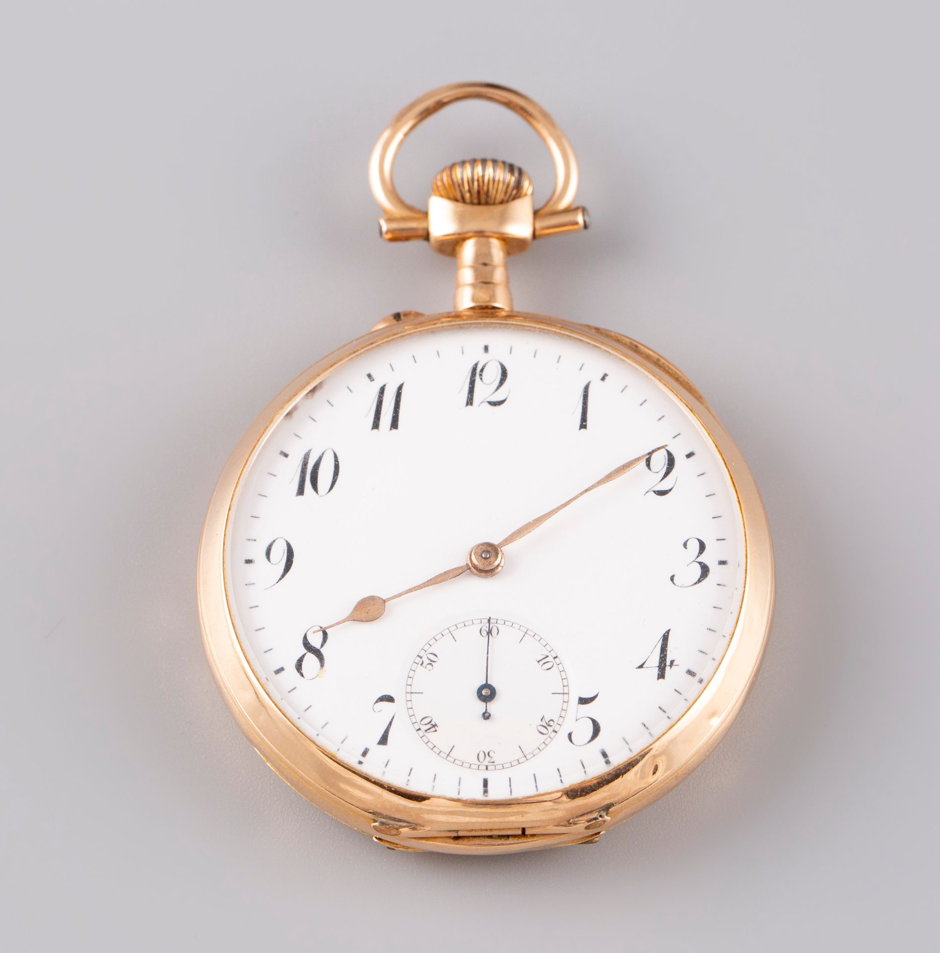 Null Pocket watch in 18K yellow gold 750°, double gold case. Sold as is. PB: 69,&hellip;