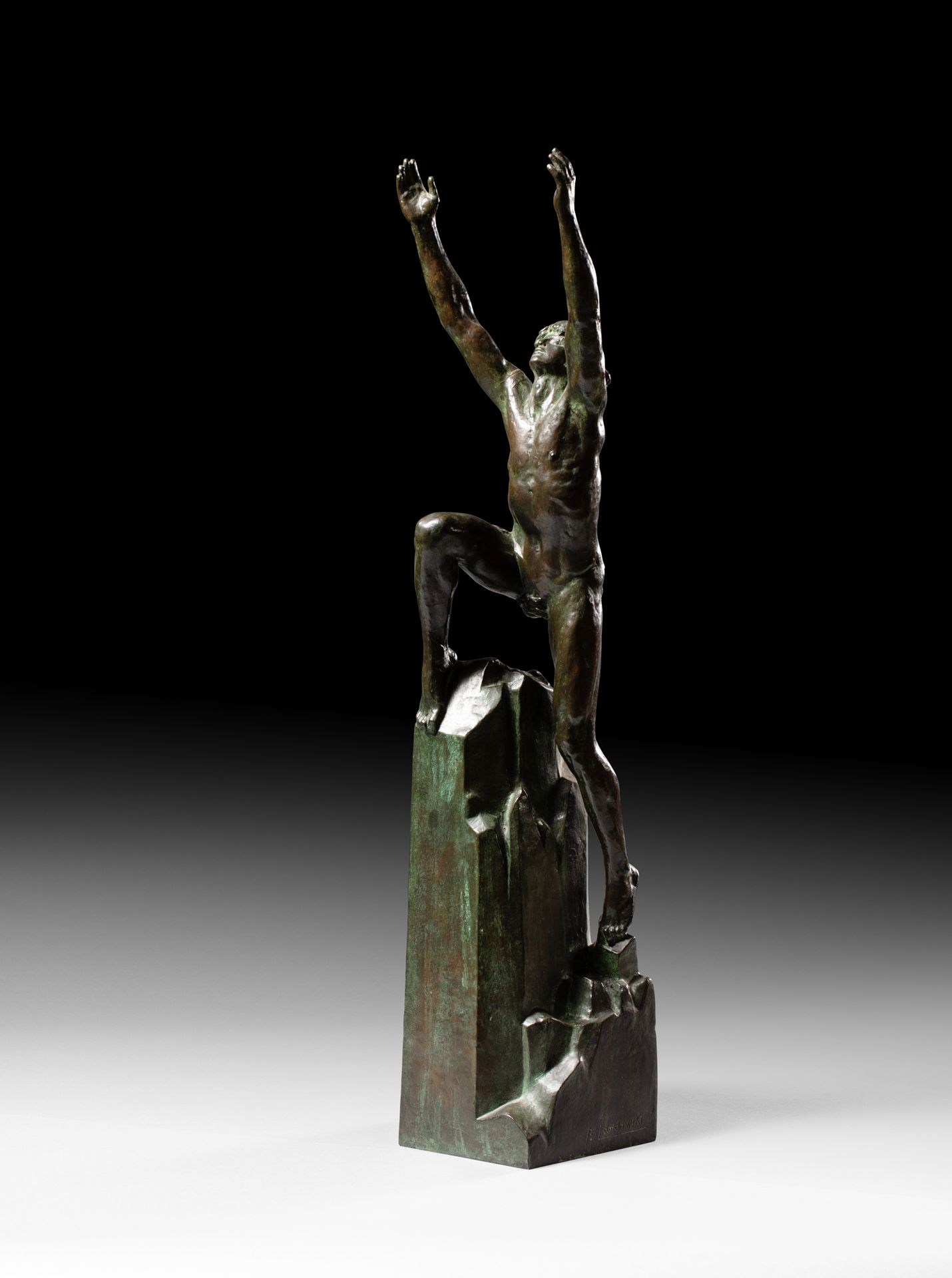 Null Paul LANDOWSKI (1875-1961) 
Aviation ou Aspiration humaine 
Bronze à patine&hellip;