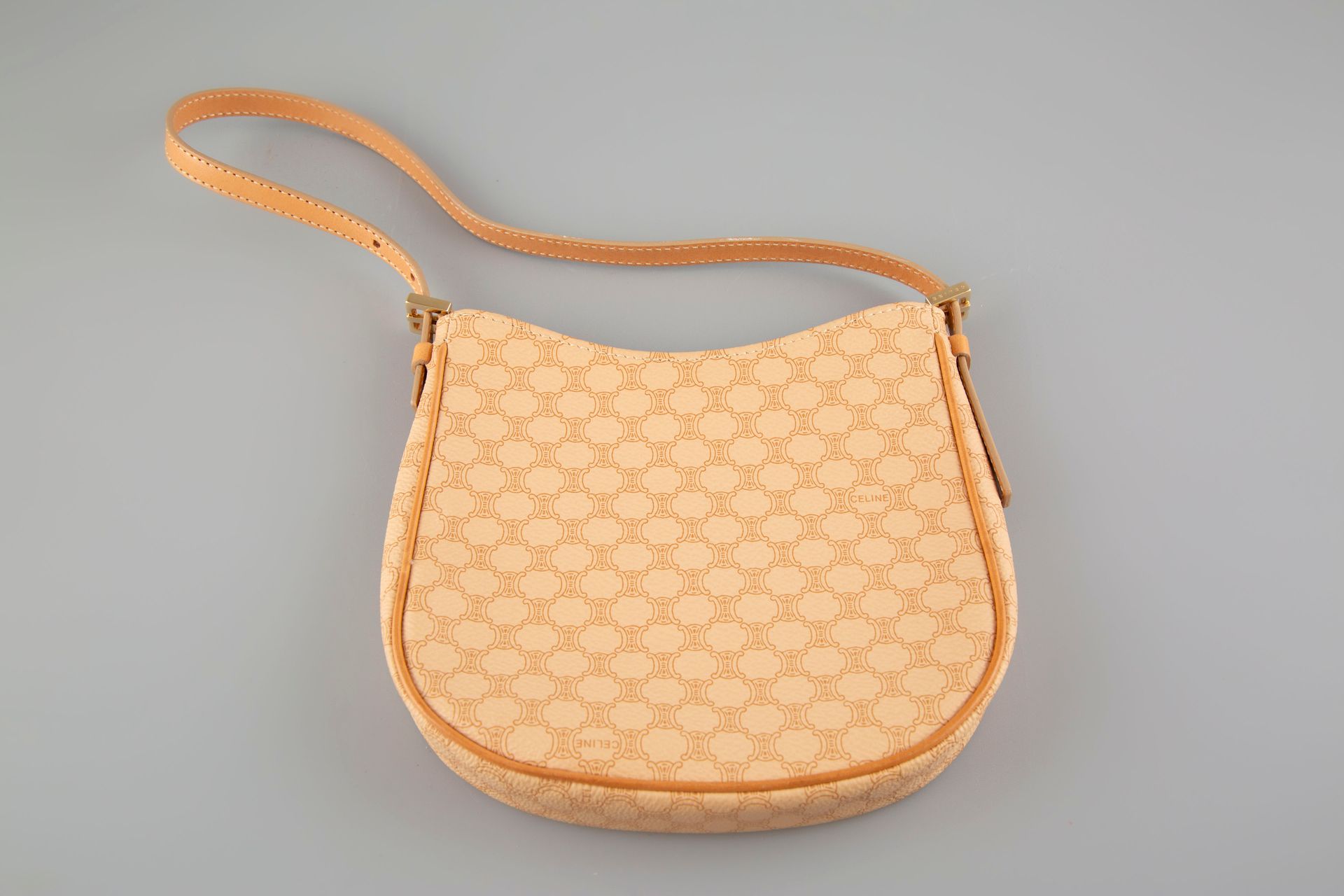 Null CELINE. Bag in coated canvas in beige tones and colored leather. 20x18x4cm.&hellip;