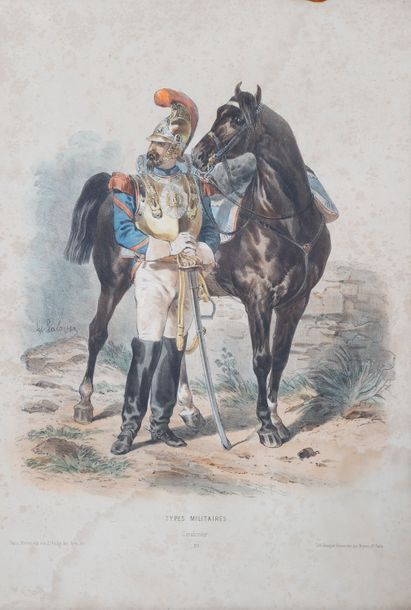 Null Carabinier. Second Empire. Lithographie de BECQUET Frères à Paris. Planche &hellip;