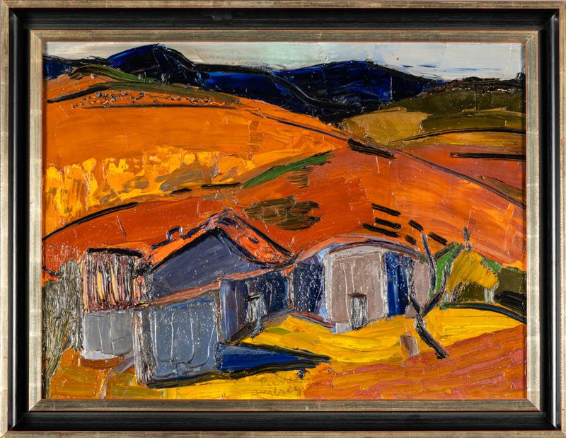 Null Pierre AMBROGIANI (1907-1985): "Le Jas" in Aurel. Oil on canvas signed lowe&hellip;
