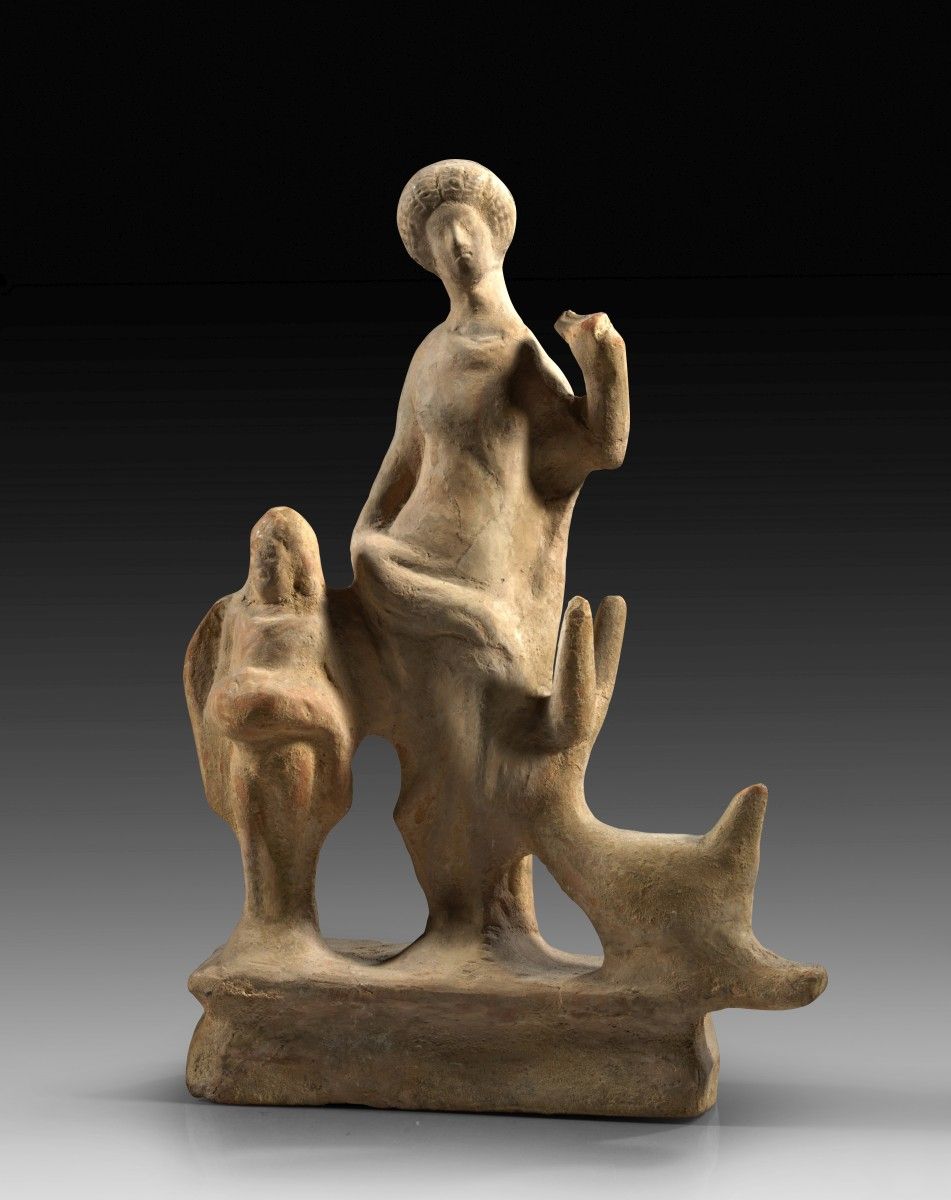 Aphrodite mit Eros und Delfin. Aphrodite avec Eros et le dauphin. Romain, 1er si&hellip;