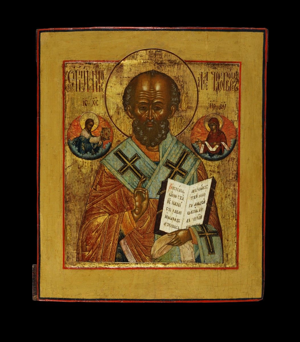 Ikone des Heiligen Nikolaus von Myra, der Wundertäter. Orthodox icon showing St.&hellip;