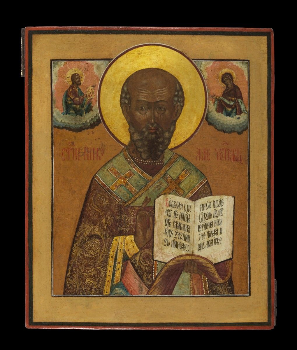 Ikone des Heiligen Nikolaus von Myra, der Wundertäter. Orthodox icon showing St.&hellip;