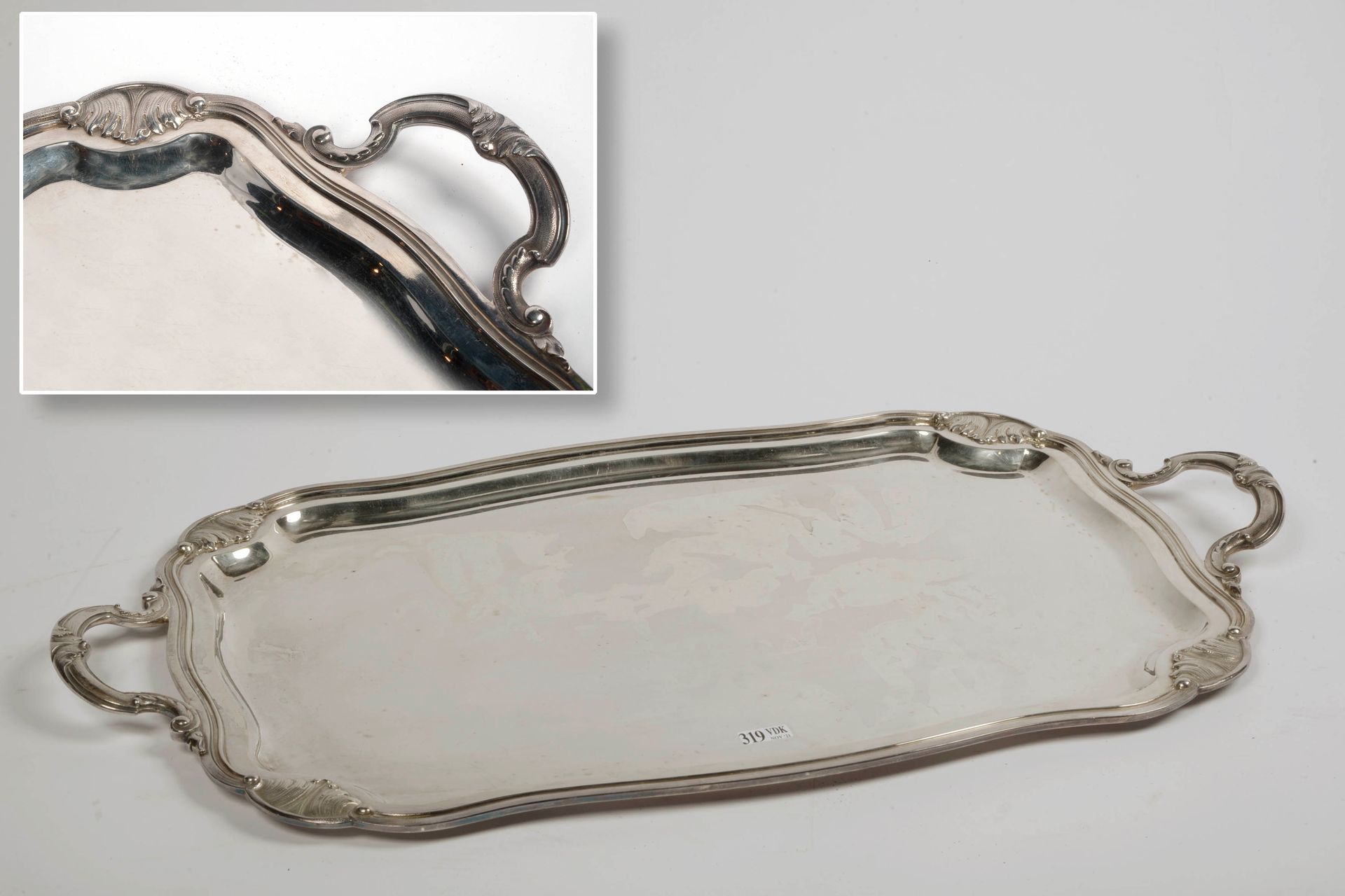 Null Silver serving tray 800/1000th with Wolfers hallmark (1942 - 1975) and numb&hellip;