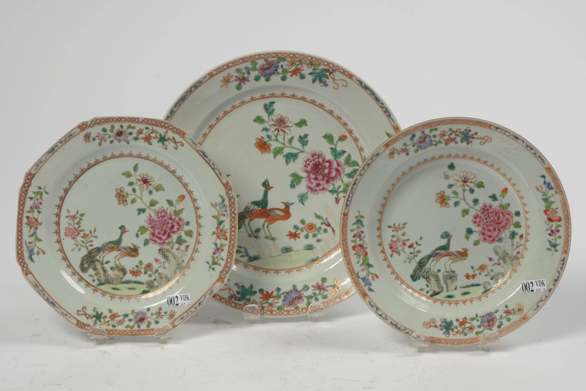 Null Set of three: a round dish, a deep round plate and an octagonal plate in po&hellip;
