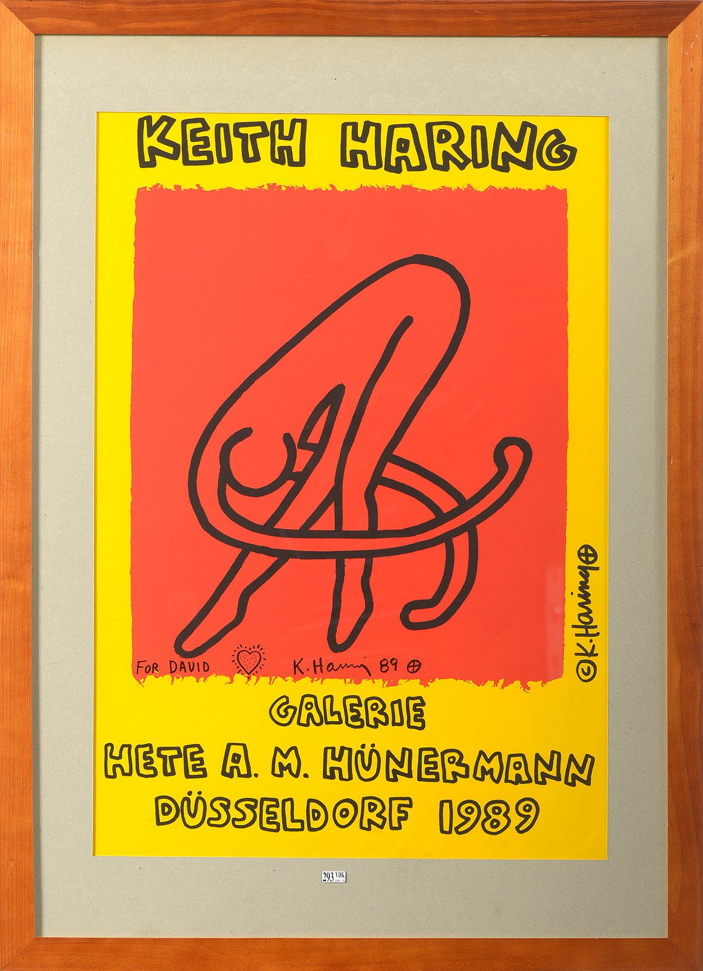 HARING Keith (1958 - 1990) Affiche "Keith Haring - Galerie Hete A.M. Hünermann à&hellip;