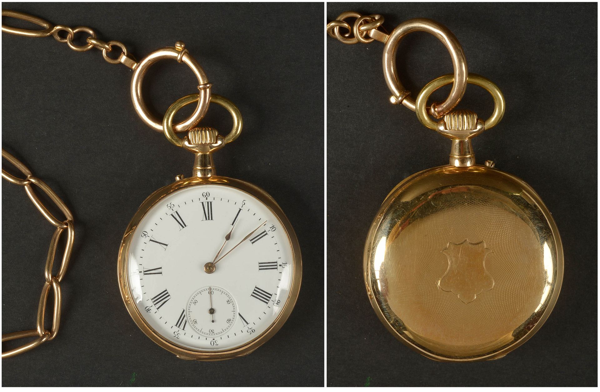 Null Reloj gousset de oro amarillo de 18 quilates de Pateck & Cie, Ginebra. Llev&hellip;
