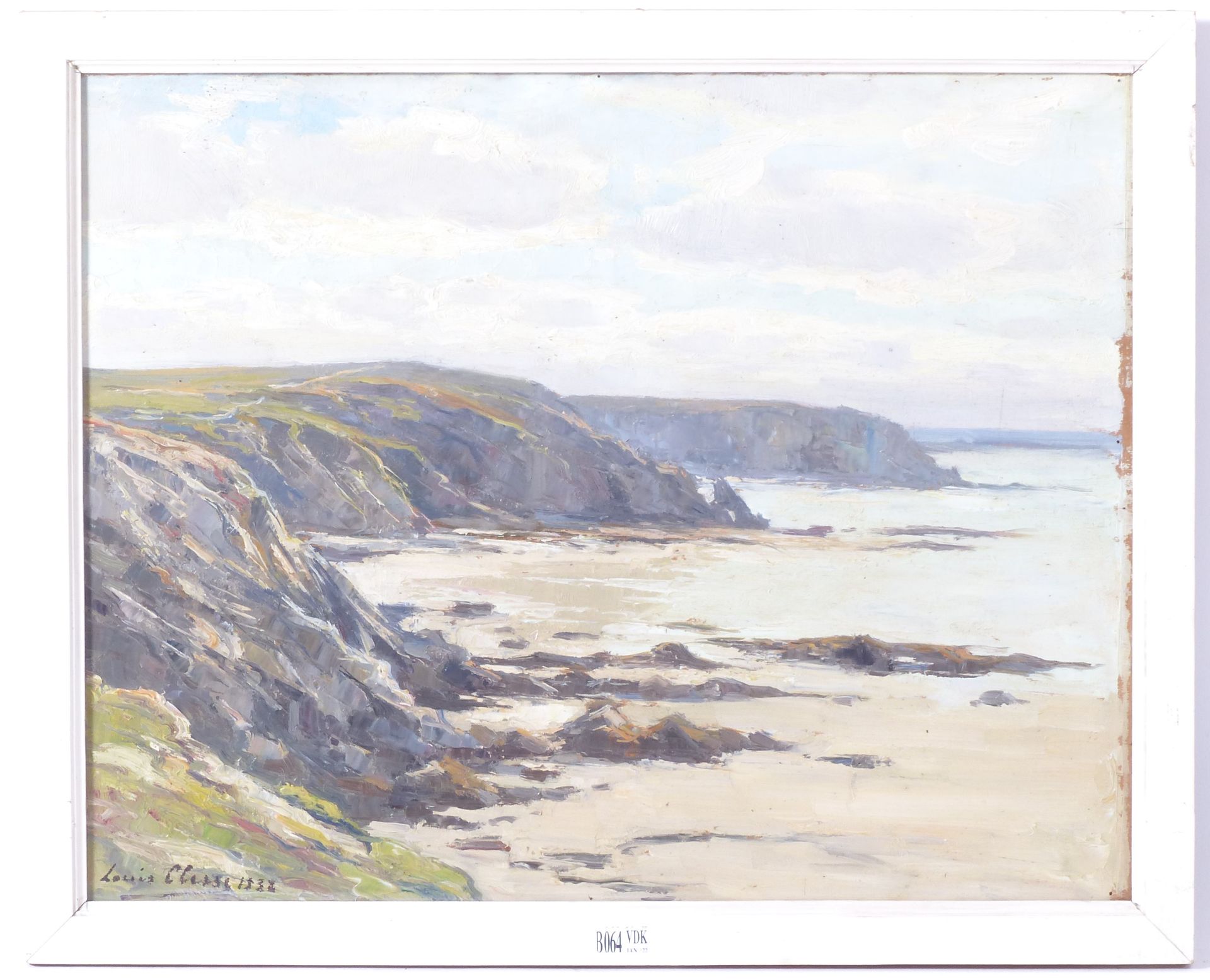 Null Öl auf Leinwand "En Bretagne". Signiert Louis Clesse 1932. Größe: 40x50 cm.