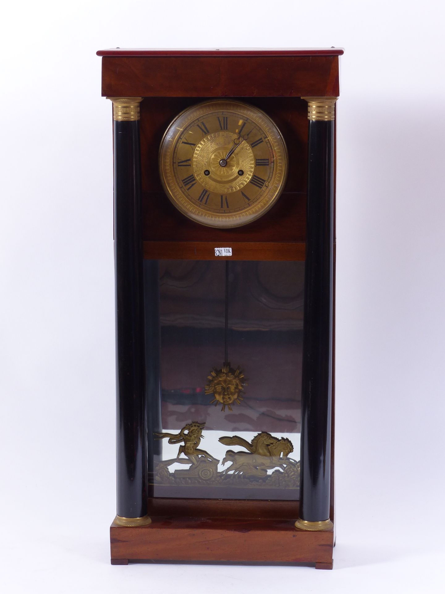 Null Saint - Empire mahogany and blackened wood clock. Period XIXth century (Dim&hellip;