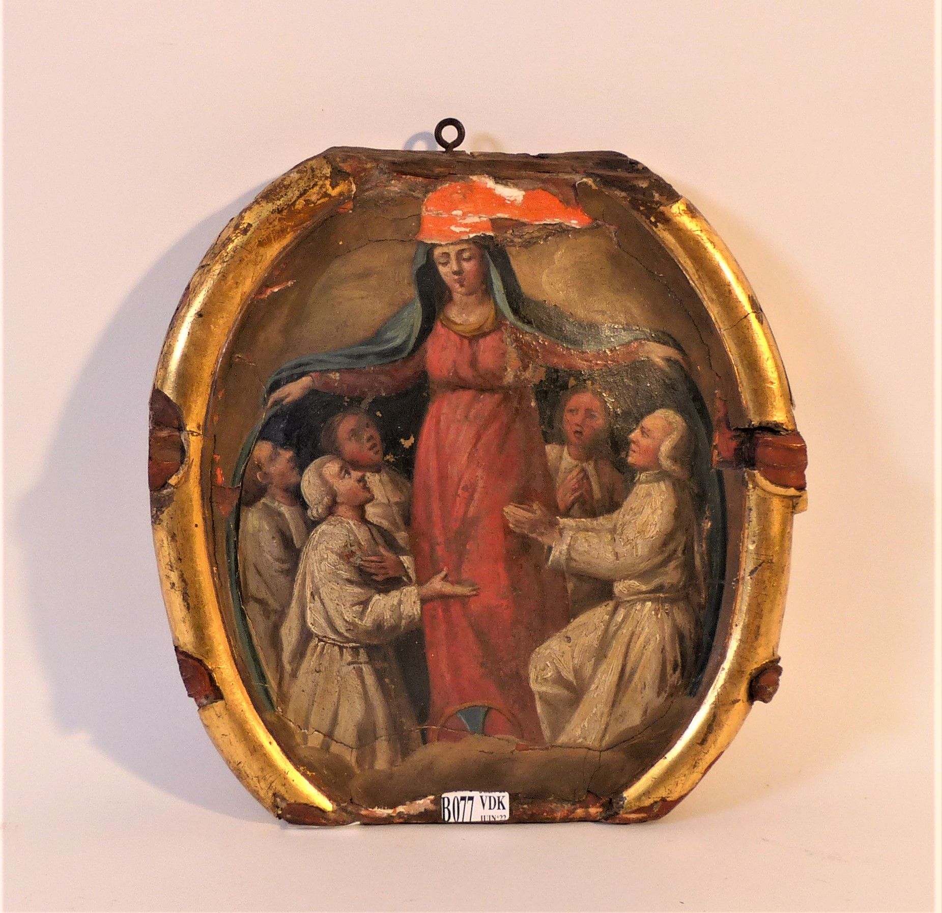 Null Oil on panel "Saint Ursula". Period : beginning of XVIIIth century (*) Dim:&hellip;