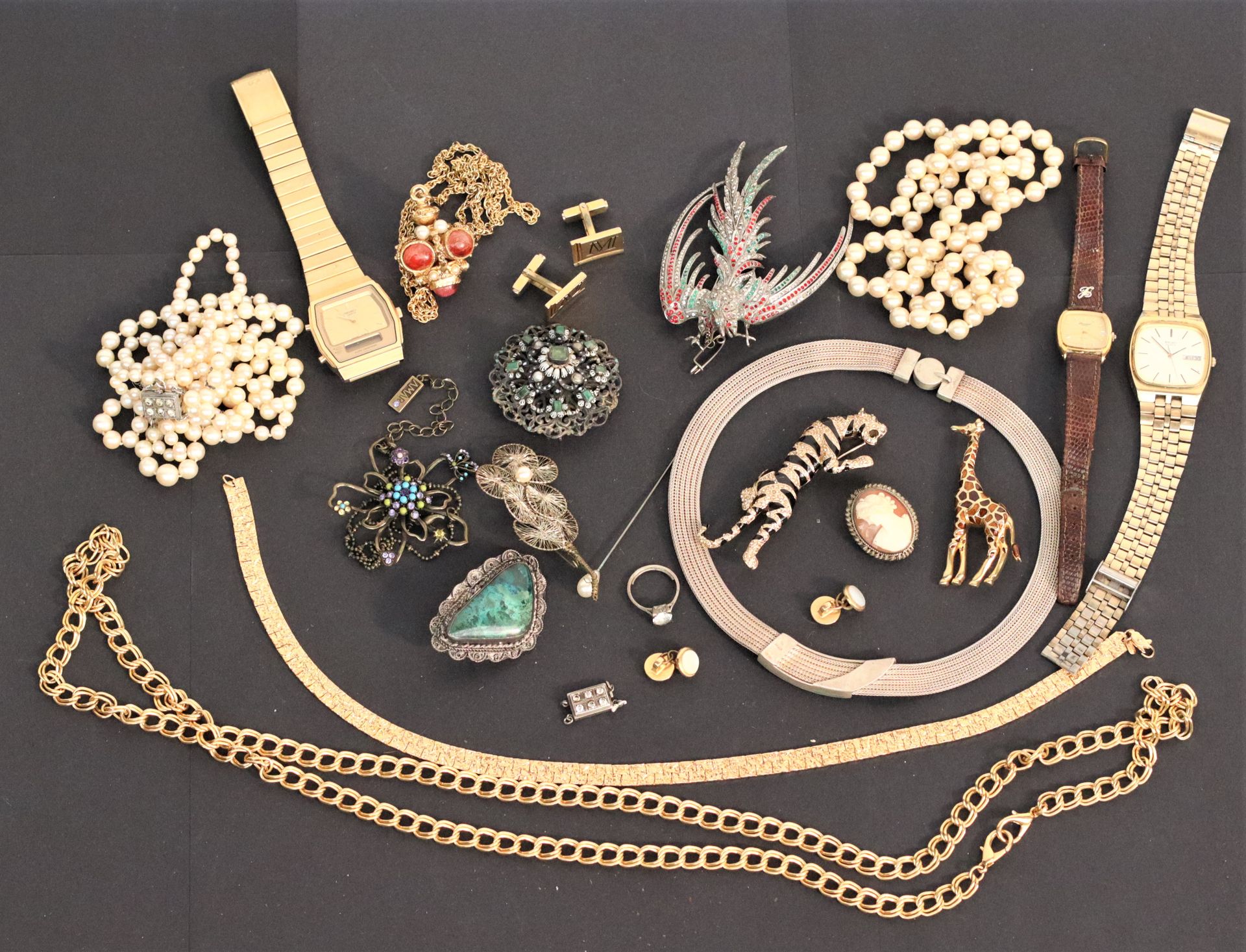 Null 重要的一批银质珠宝，服装珠宝和手表。