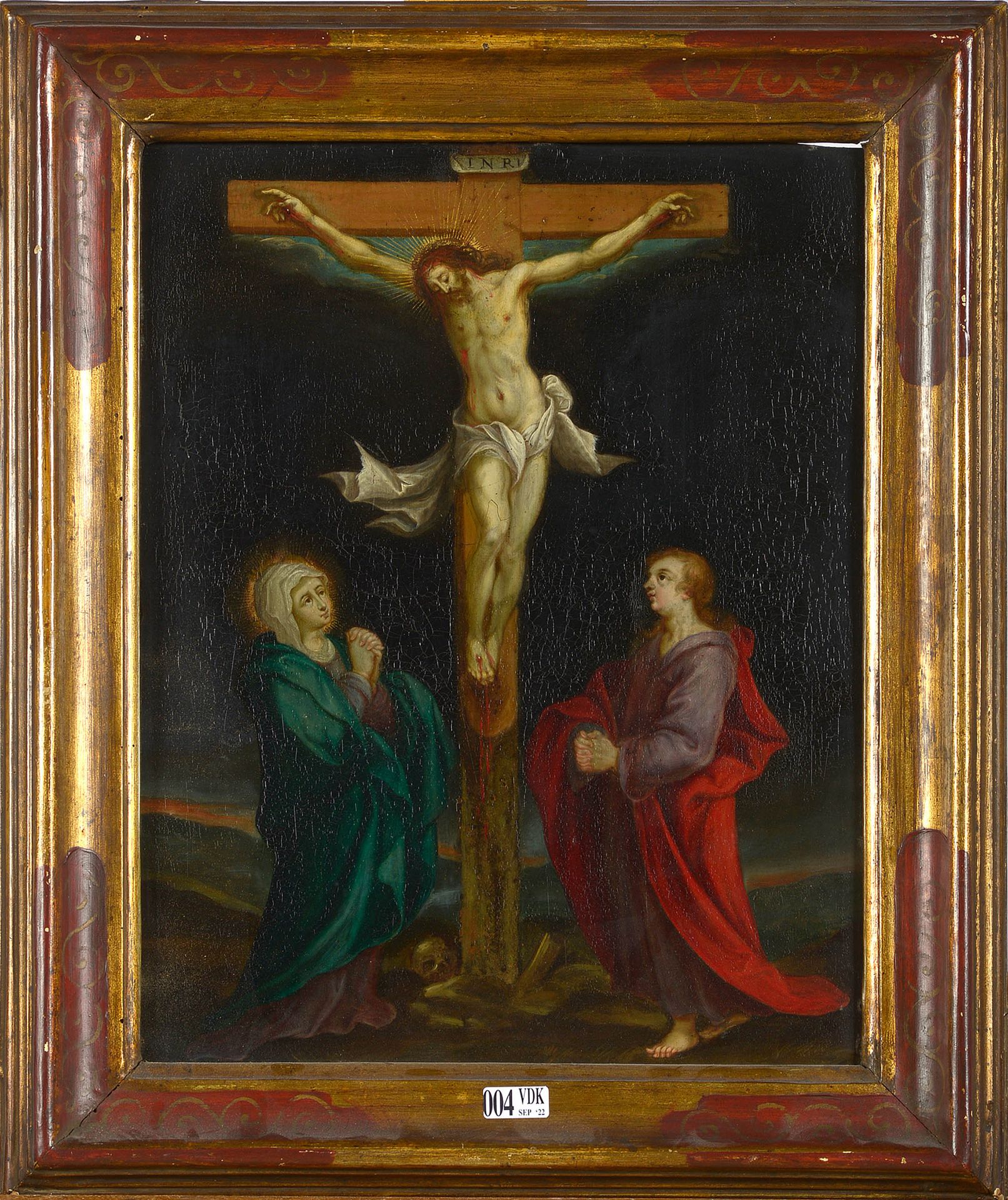 Null Oil on copper "The Calvary". Anonymous. Flemish school. Period: end of XVIt&hellip;