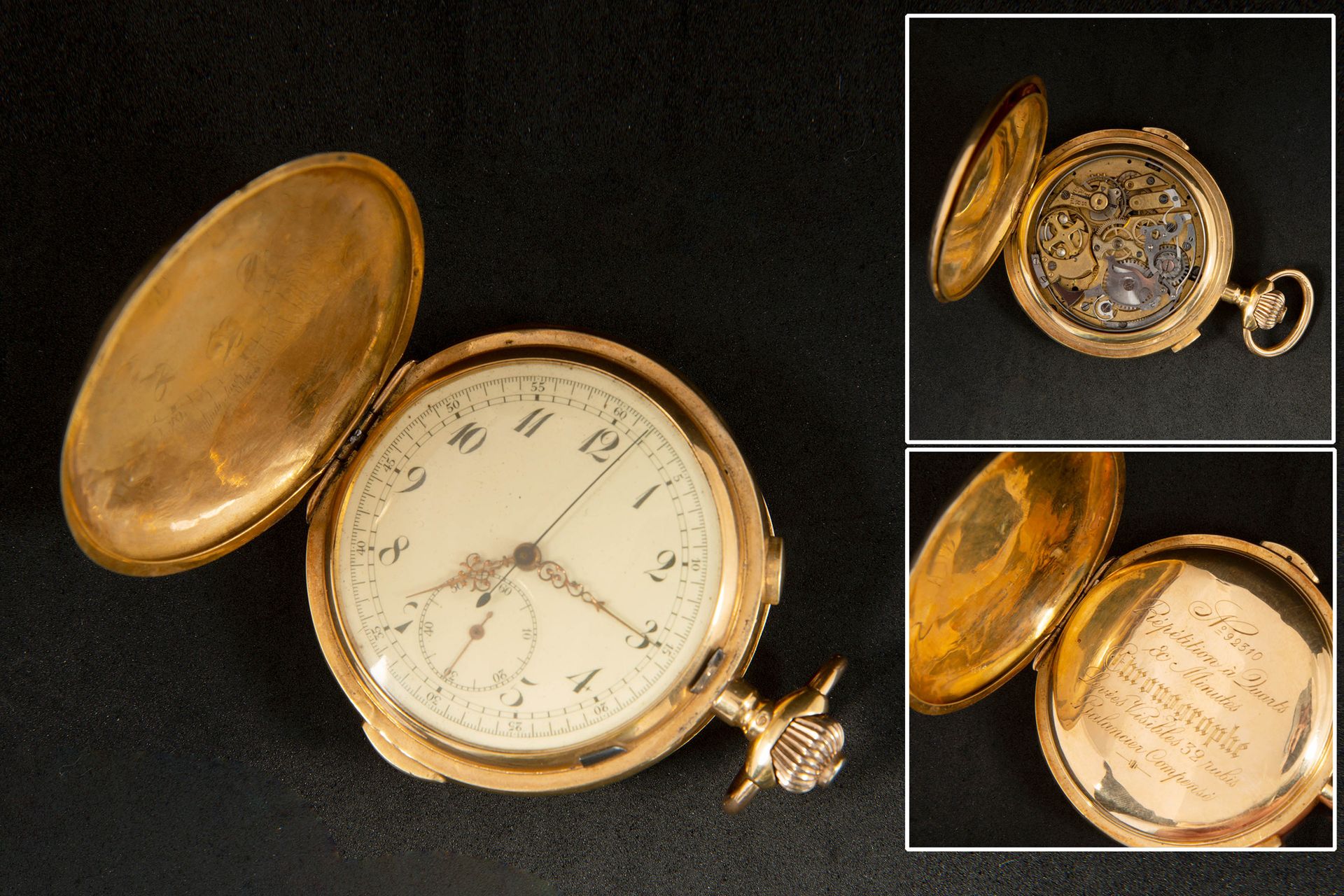 Null Reloj de bolsillo en oro amarillo de 18 quilates. Tamaño: +/-8x5,6cm. Peso &hellip;