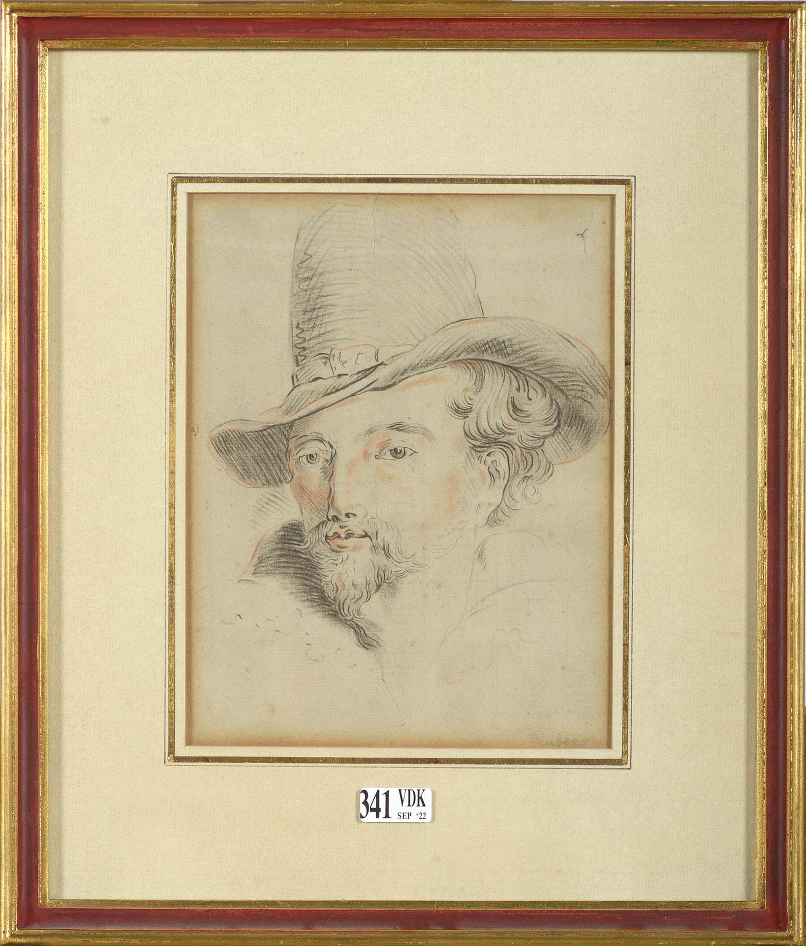 SINGENDONCK Diederik Jan (1784 - 1833). D'après. "Portrait de Pierre-Paul Rubens&hellip;