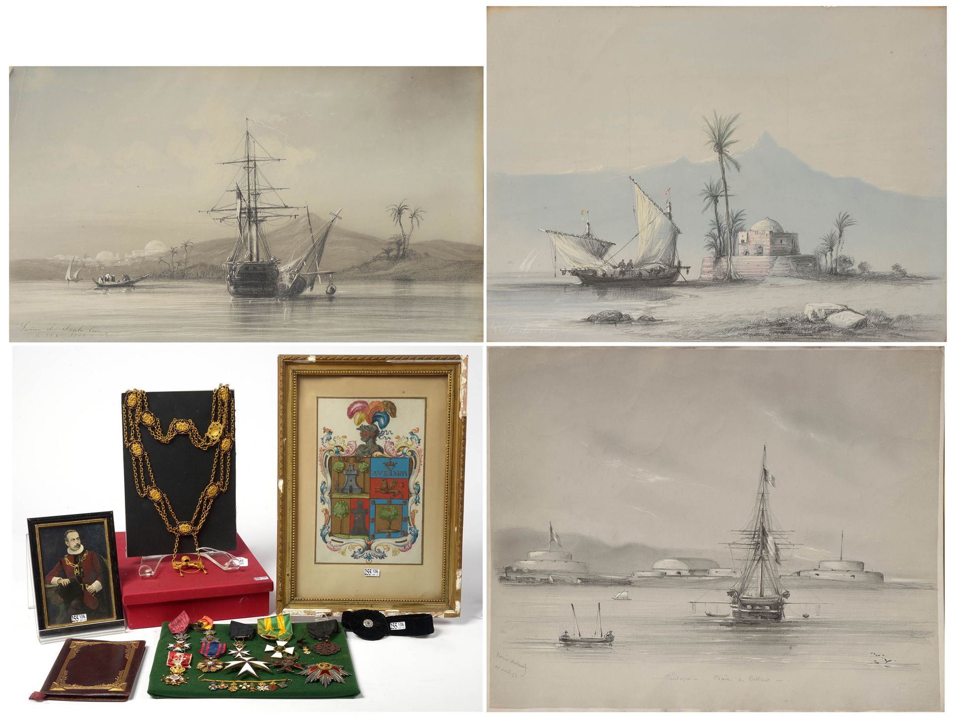 Null Set of objects that belonged to the Marquis André de la Riva-Agüero y Looz-&hellip;