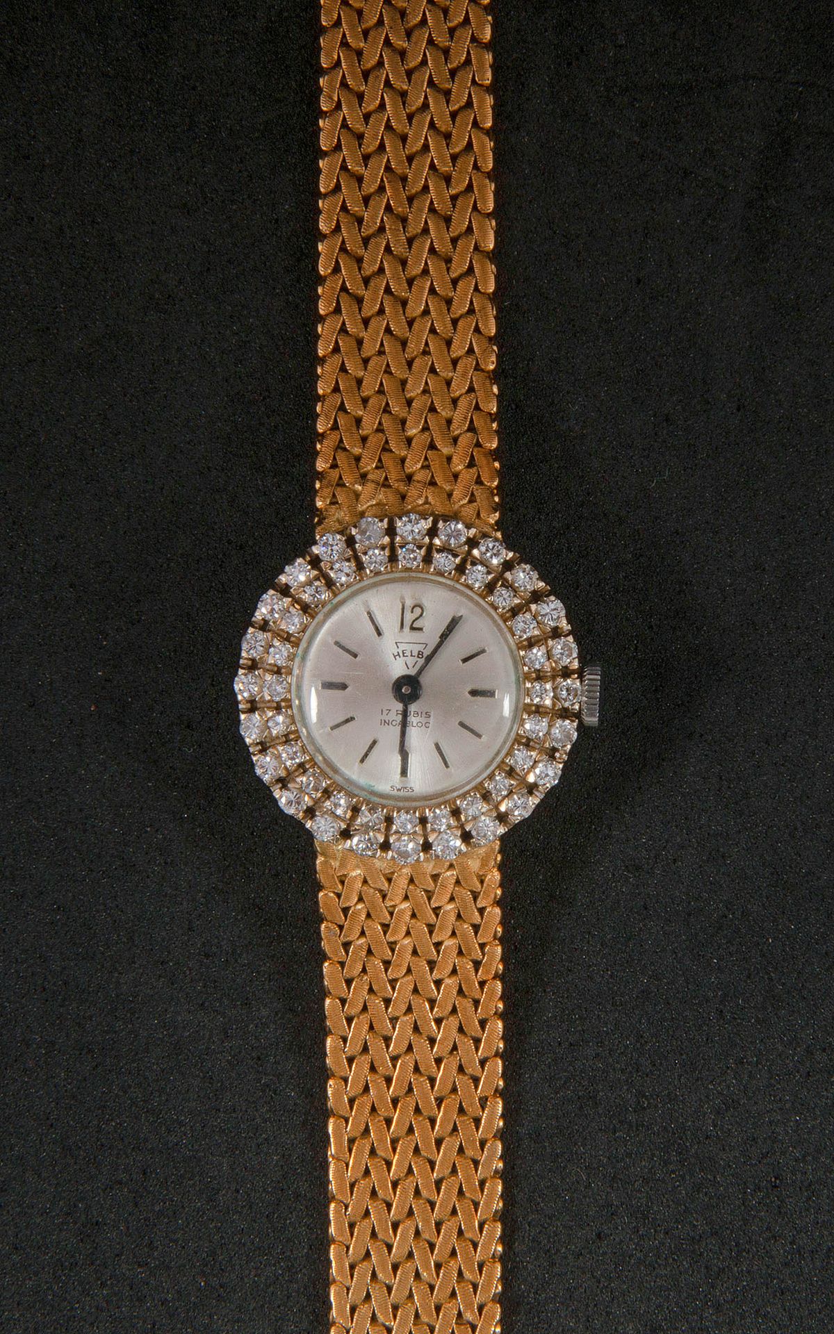 Null Reloj Helbi para mujer, de oro amarillo de 18 quilates, engastado con diama&hellip;
