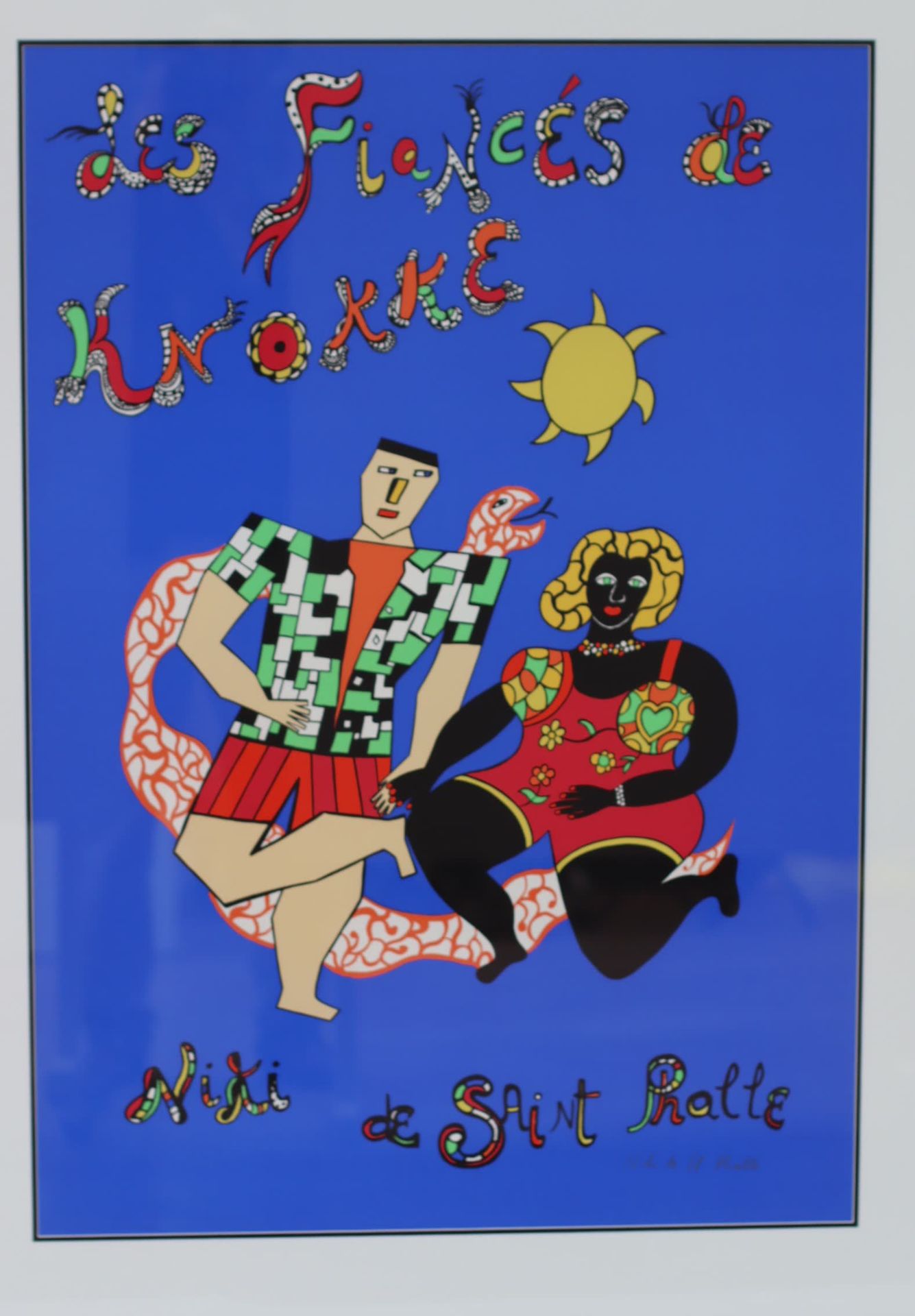 Null 海报 "Knokke的订婚夫妇"。_x000D_

签名：Niki de Saint Phalle。

98x69厘米