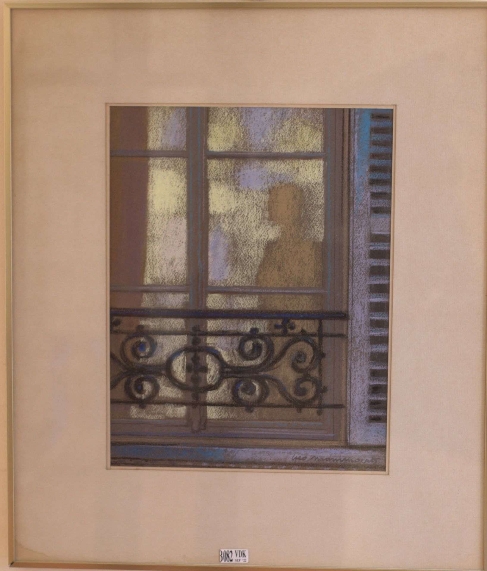 Null Pastel "The window". _x000D_

Signed Geo Mommaerts._x000D_

31,5x24cm