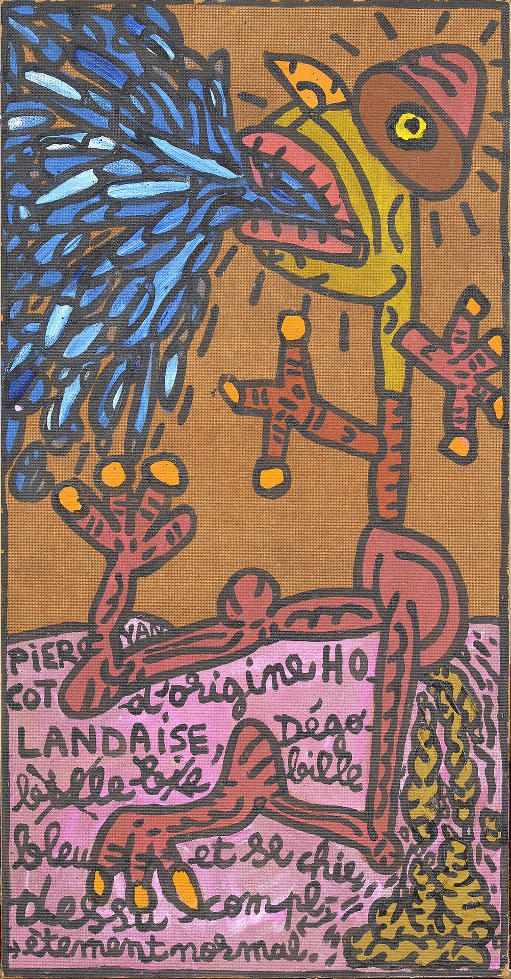 COMBAS Robert (1957) Huile sur panneau d'unalit "Pierce Van Cot, d'origine holla&hellip;