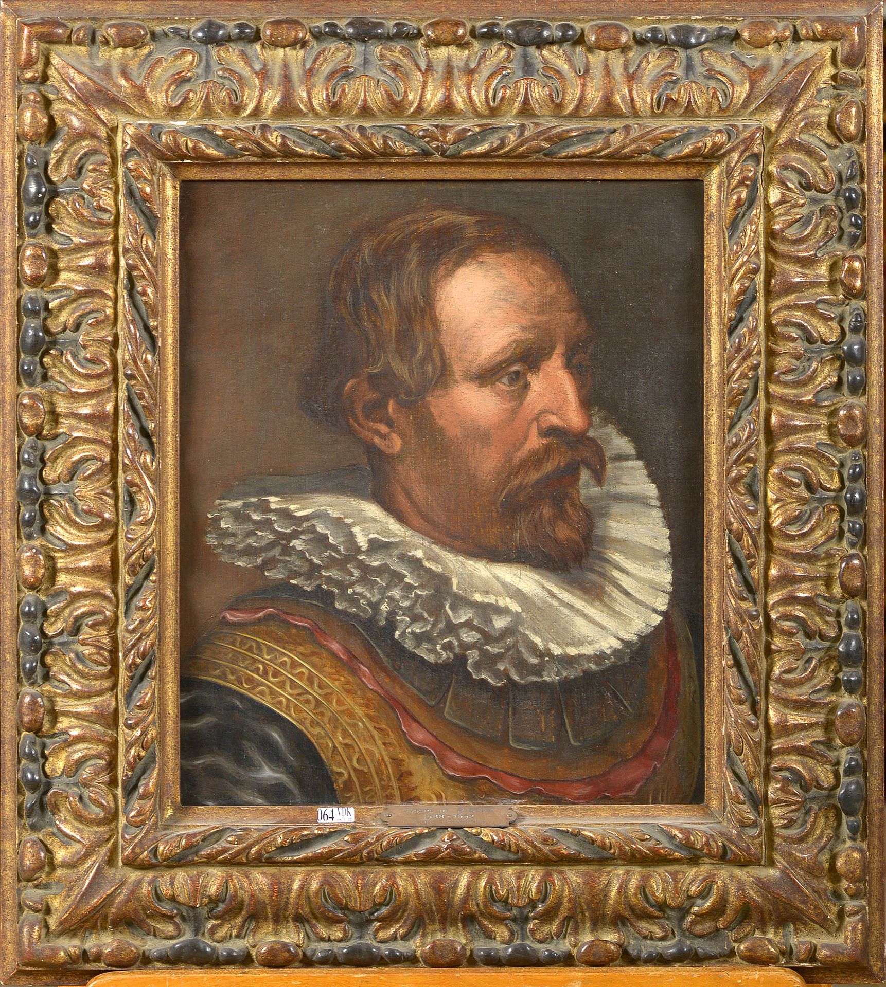 DE RIBERA Jusepe (1588 - 1652). Suiveur de. Olio su tela marmorizzato su tela "P&hellip;
