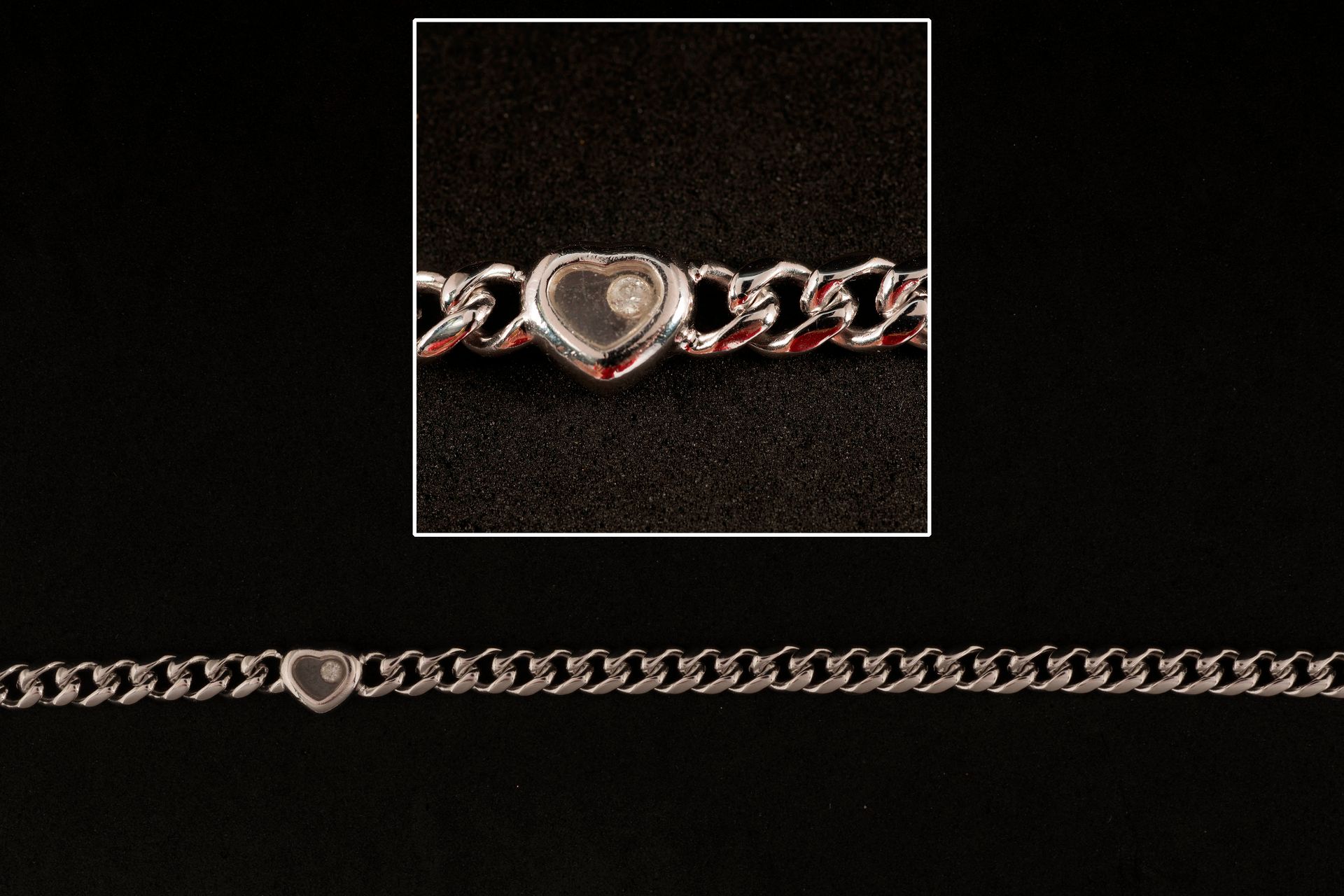 CHOPARD Bracelet in 18k white gold set with a brilliant cut diamond of +/-0.05 c&hellip;