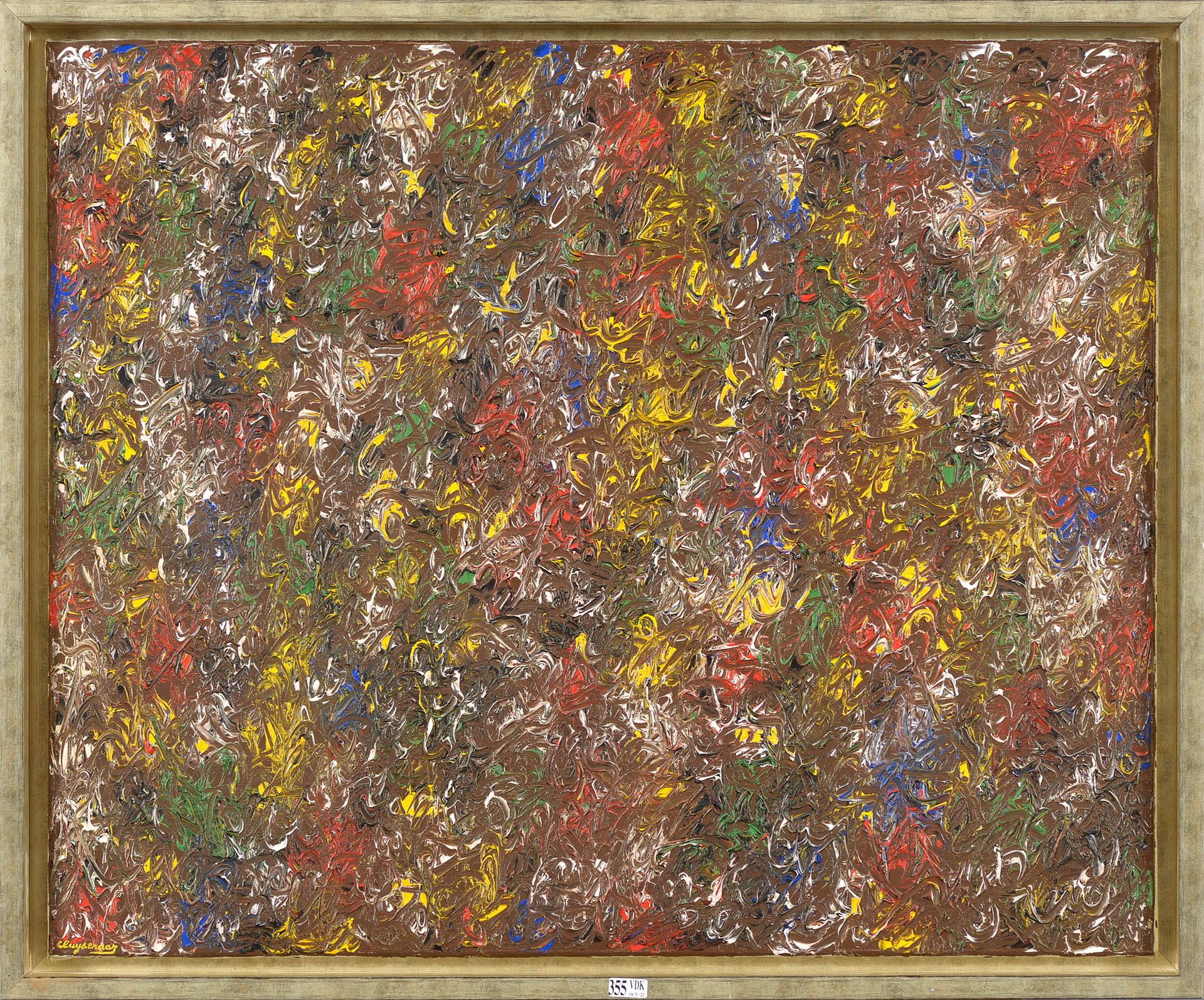 CLUYSENAAR JOHN (1899 - 1986) Olio su tela "Composizione lirica". Firmato in bas&hellip;