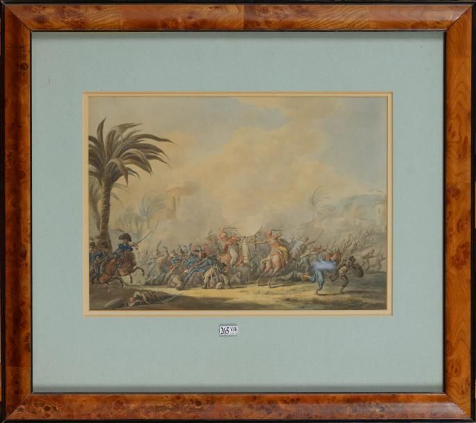 LANGENDYK Jan Anthonie (1780 - 1818) "Bataille de Napoléon durant la campagne d'&hellip;