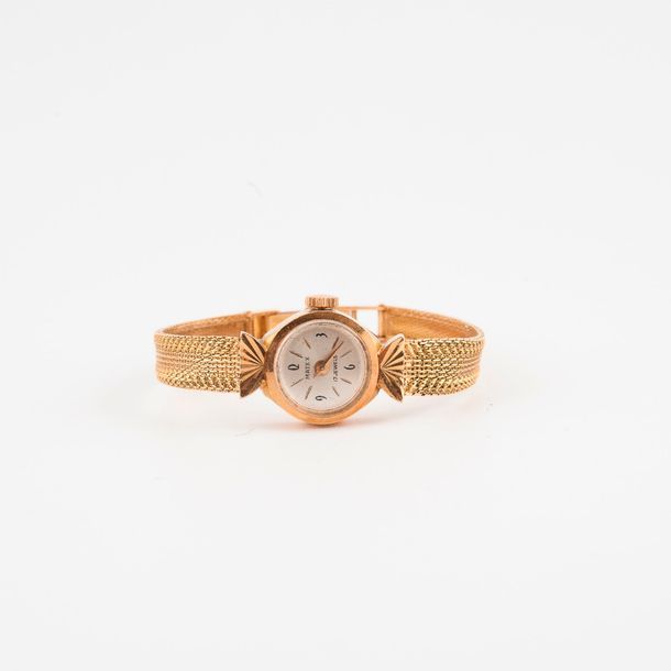 MATEX 

Montre bracelet de dame en or jaune (750) 

Boîtier rond, attaches rayon&hellip;