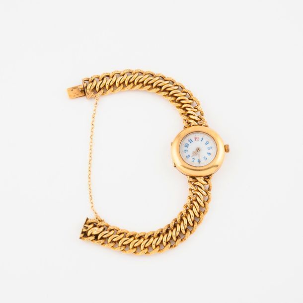Null Montre bracelet de dame en or jaune (750). 

Boîtier réalisé à partir d'une&hellip;
